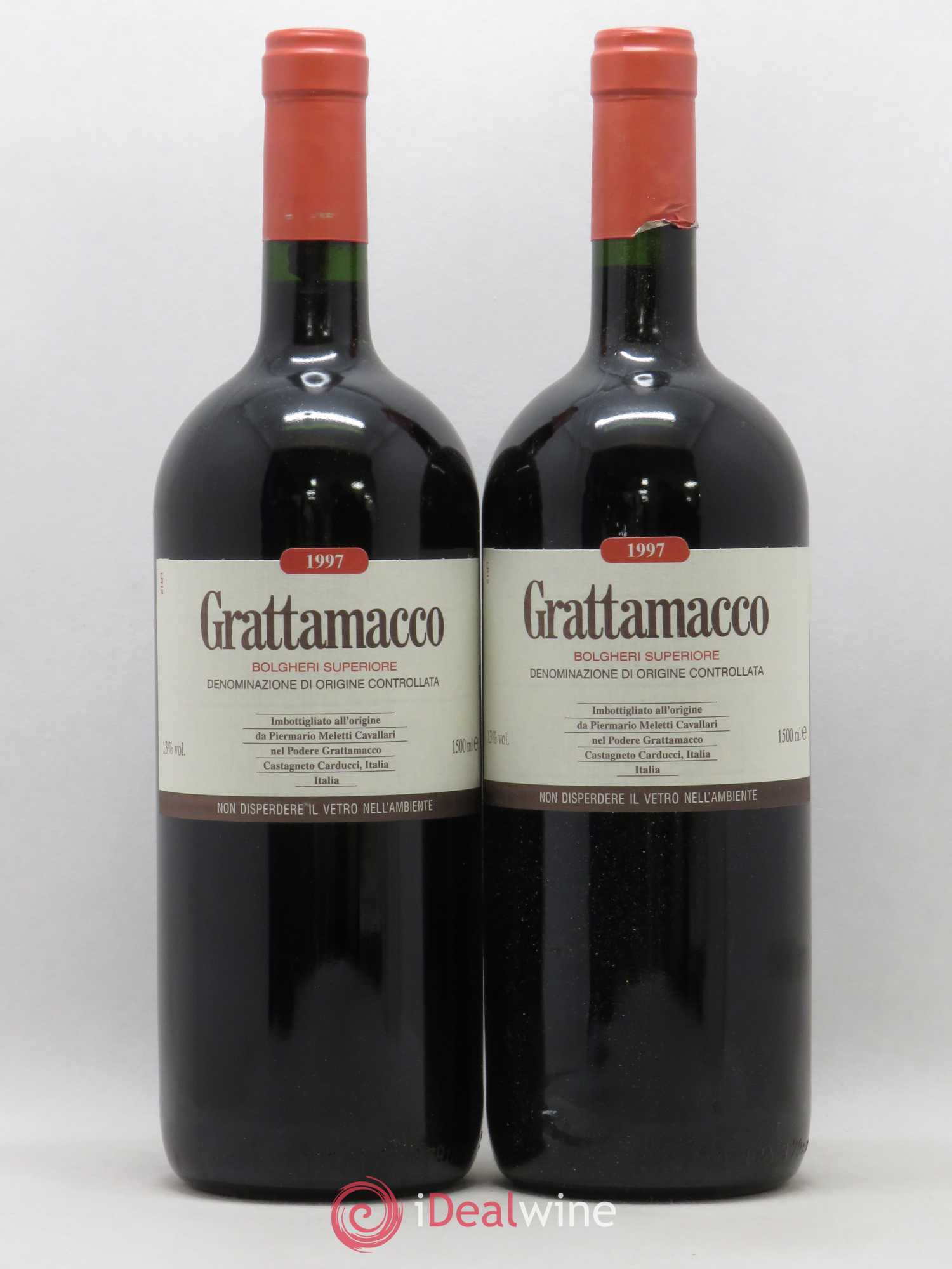 Bolgheri DOC superiore Grattamacco (sans prix de réserve) 1997 - Posten von 2 Magnum - 0
