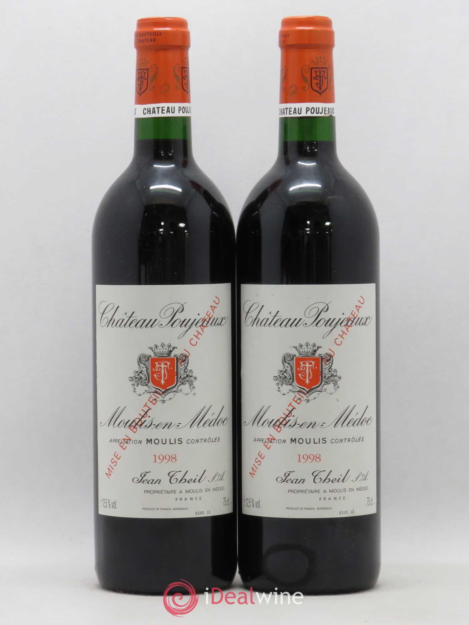 Château Poujeaux (sans prix de réserve) 1998 - Lot de 2 bouteilles - 0