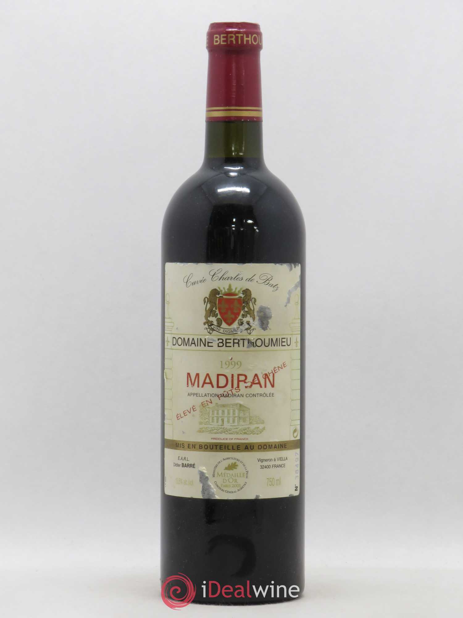 Madiran Cuvée Charles de Batz Berthoumieu (sans prix de réserve) 1999 - Posten von 1 Flasche - 0