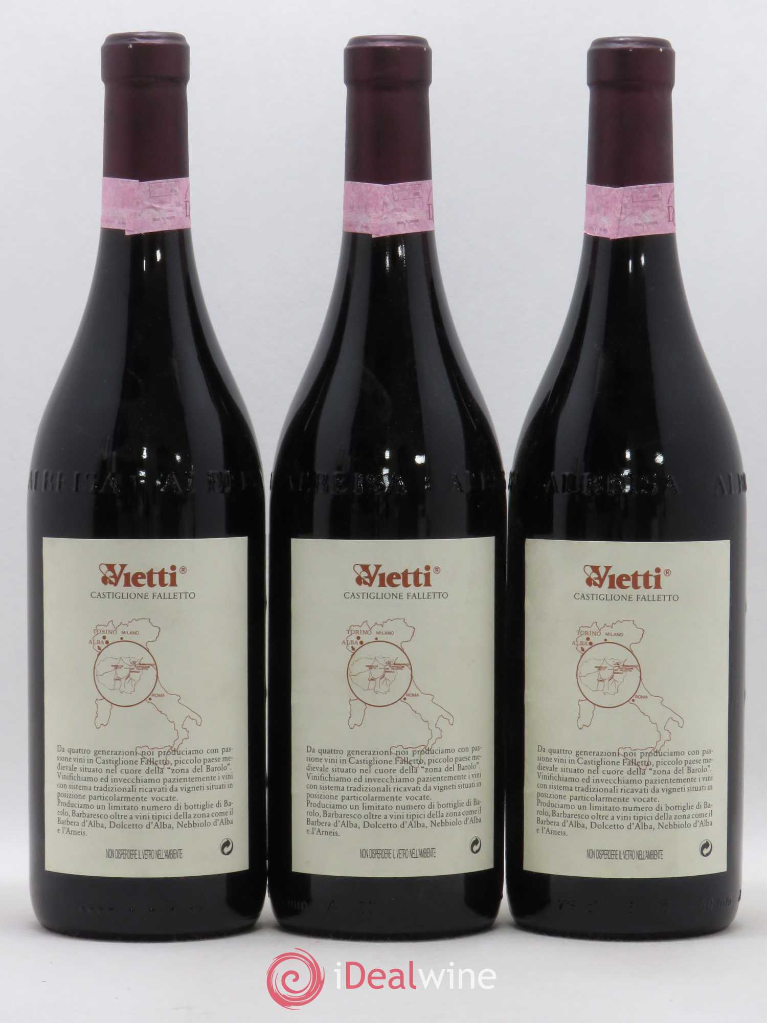 Barolo Vietti Rocche (sans prix de réserve) 2000 - Lot de 3 bouteilles - 1