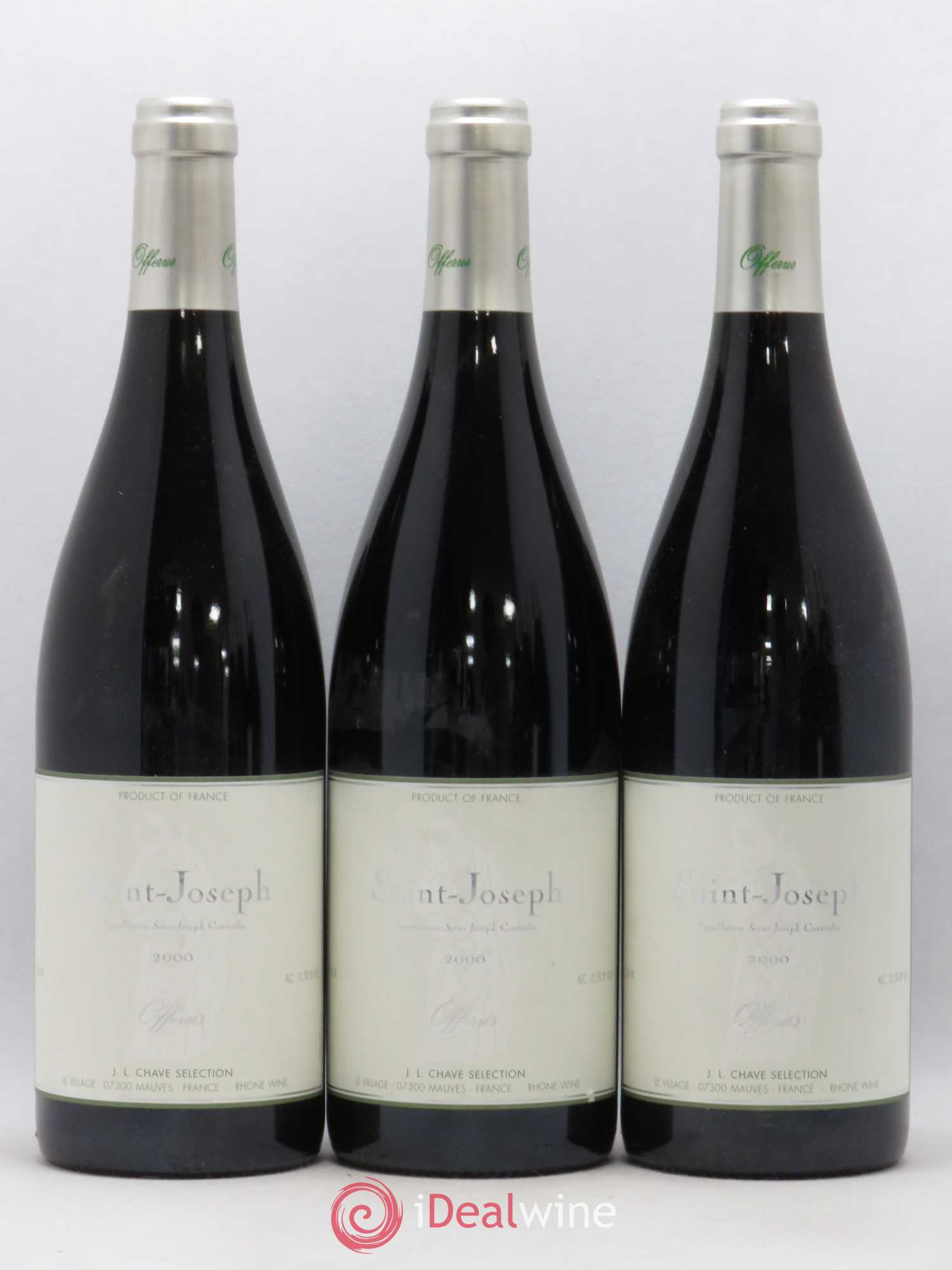 Saint-Joseph Offerus J-L. Chave Sélection (sans prix de réserve) 2000 - Lot de 3 bouteilles - 0