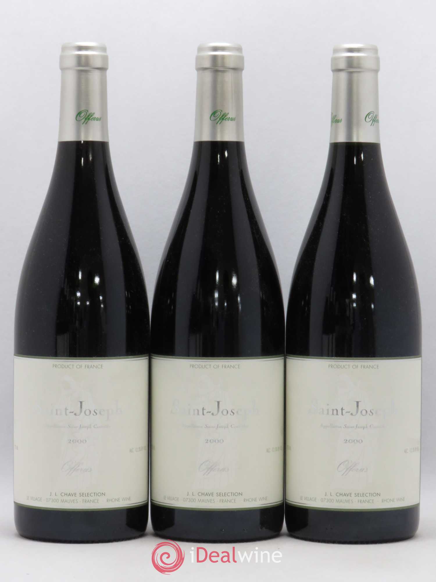 Saint-Joseph Offerus J-L. Chave Sélection (sans prix de réserve) 2000 - Lot de 3 bouteilles - 0