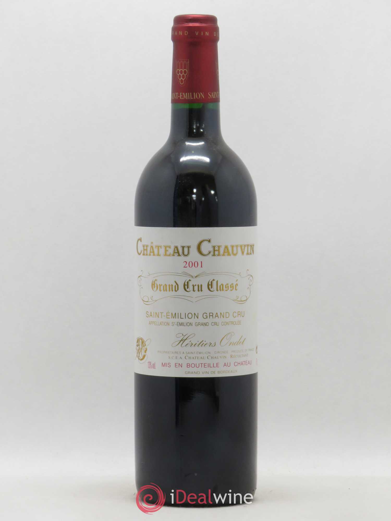 Château Chauvin Grand Cru Classé (sans prix de réserve) 2001 - Lot de 1 bouteille - 0
