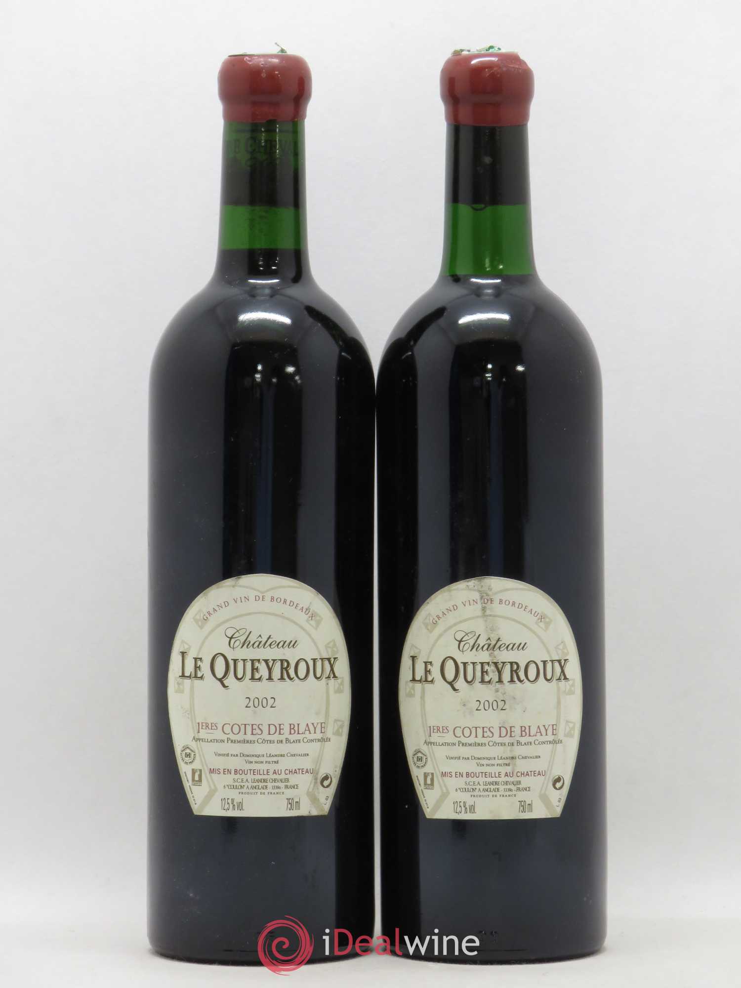 Premières-Côtes-de-Blaye (Blaye-Côtes-de-Bordeaux) M..... L'Enchanteur Le Queyroux (sans prix de réserve) 2002 - Lotto di 2 bottiglie - 1