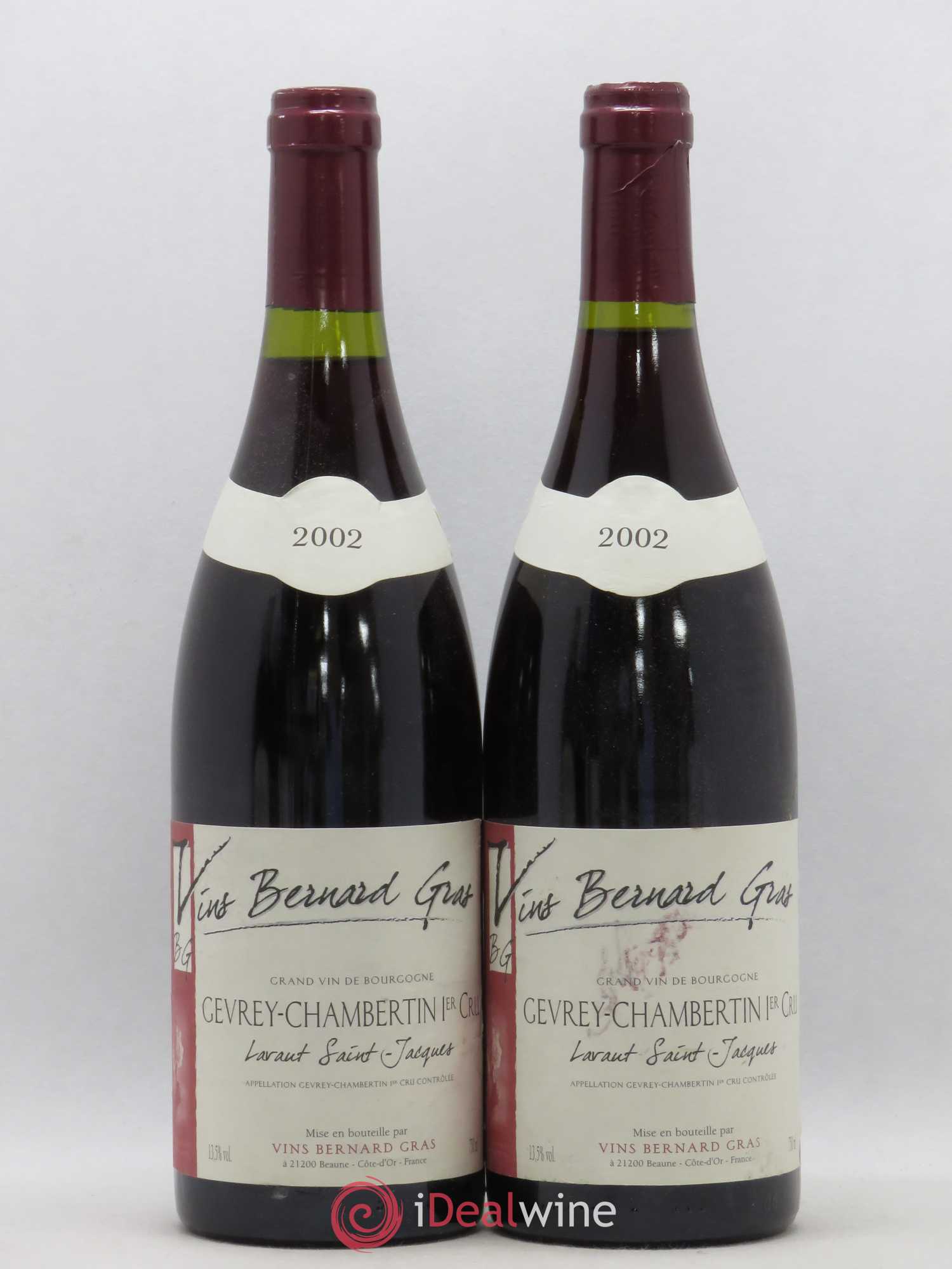 Gevrey-Chambertin 1er Cru Lavaut Saint Jacques Gras (sans prix de réserve) 2002 - Posten von 2 Flaschen - 0