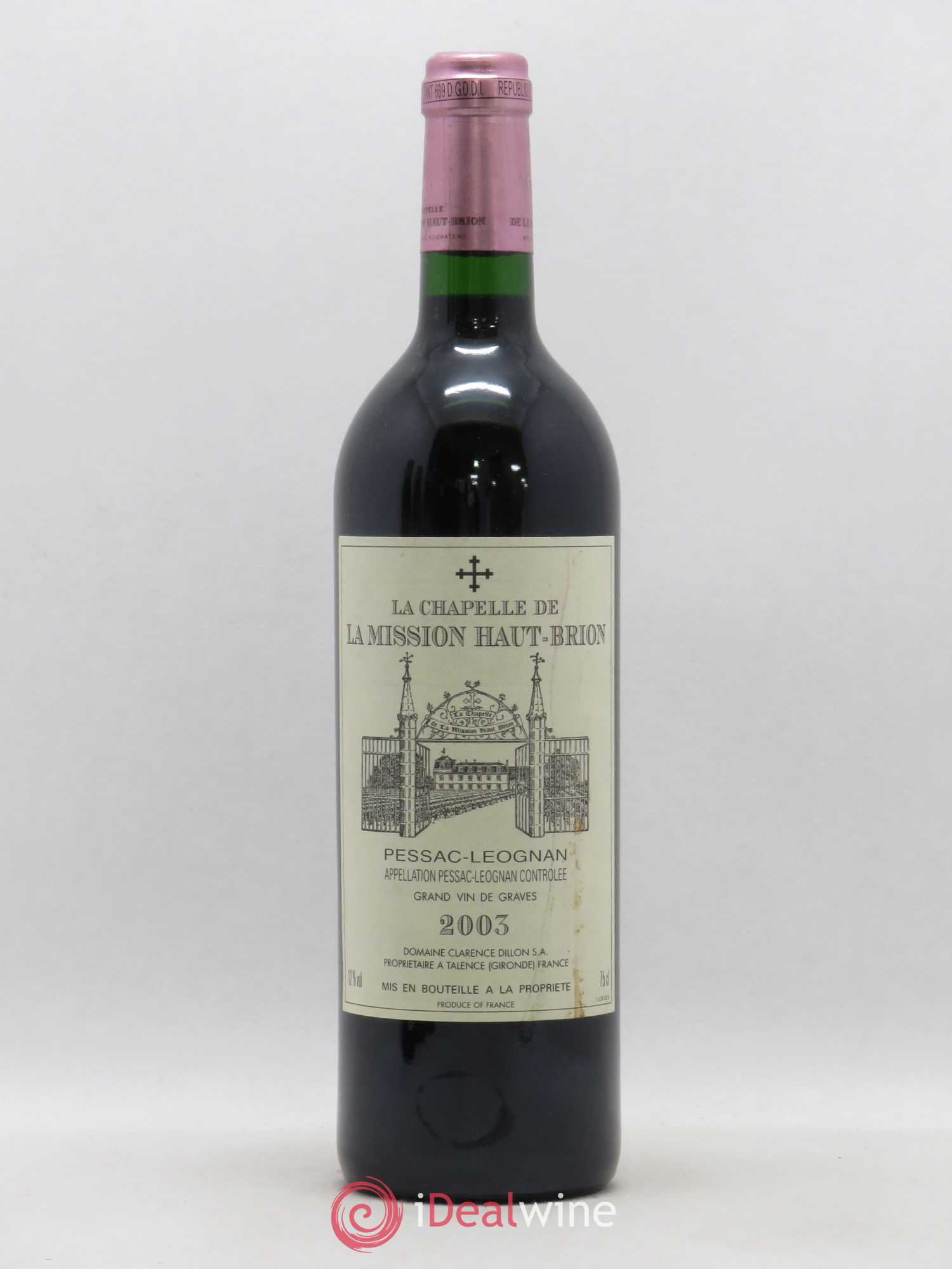 La Chapelle de La Mission Haut-Brion Second Vin (sans prix de réserve) 2003 - Lot de 1 bouteille - 0