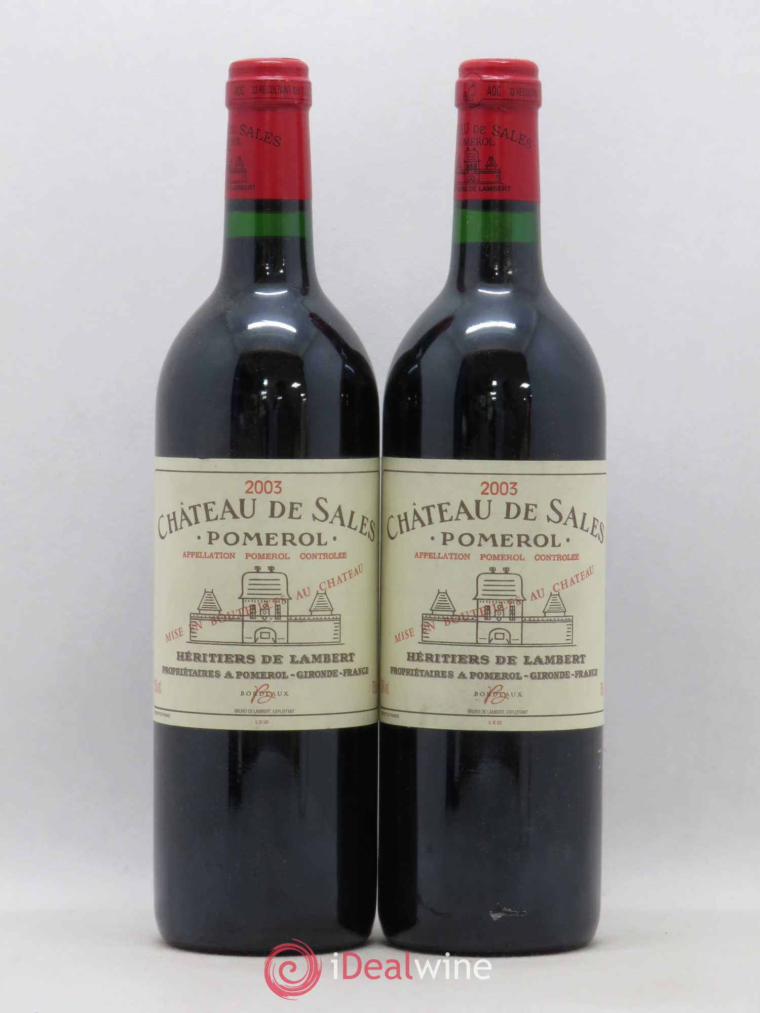 Château de Sales (sans prix de réserve) 2003 - Lot de 2 bouteilles - 0