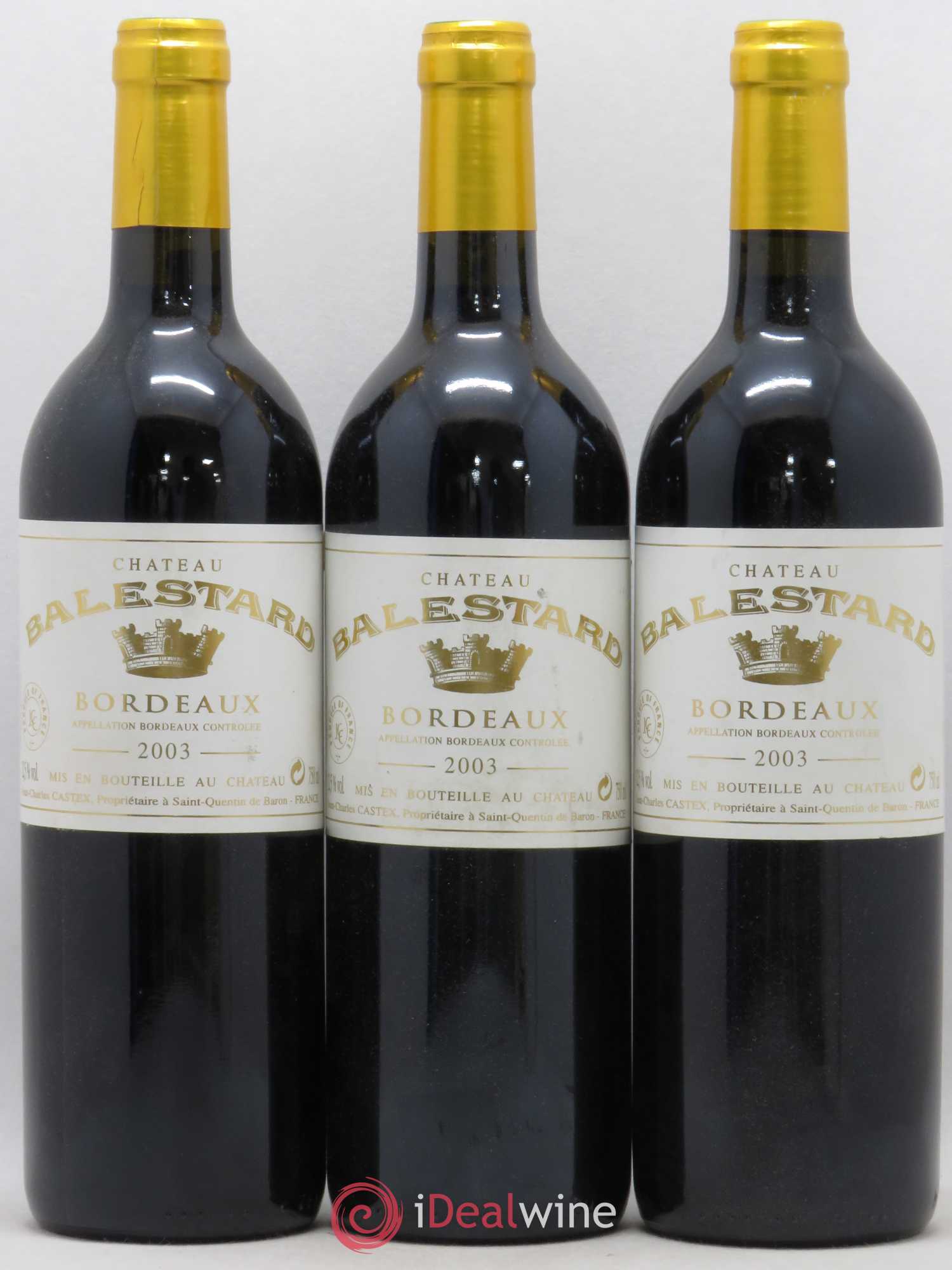 Bordeaux Château Balestard (sans prix de réserve) 2003 - Posten von 3 Flaschen - 0