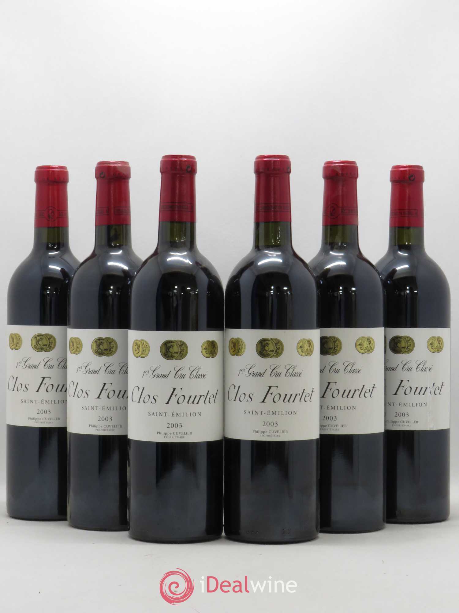 Clos Fourtet 1er Grand Cru Classé B (sans prix de réserve) 2003 - Lot de 6 bouteilles - 0