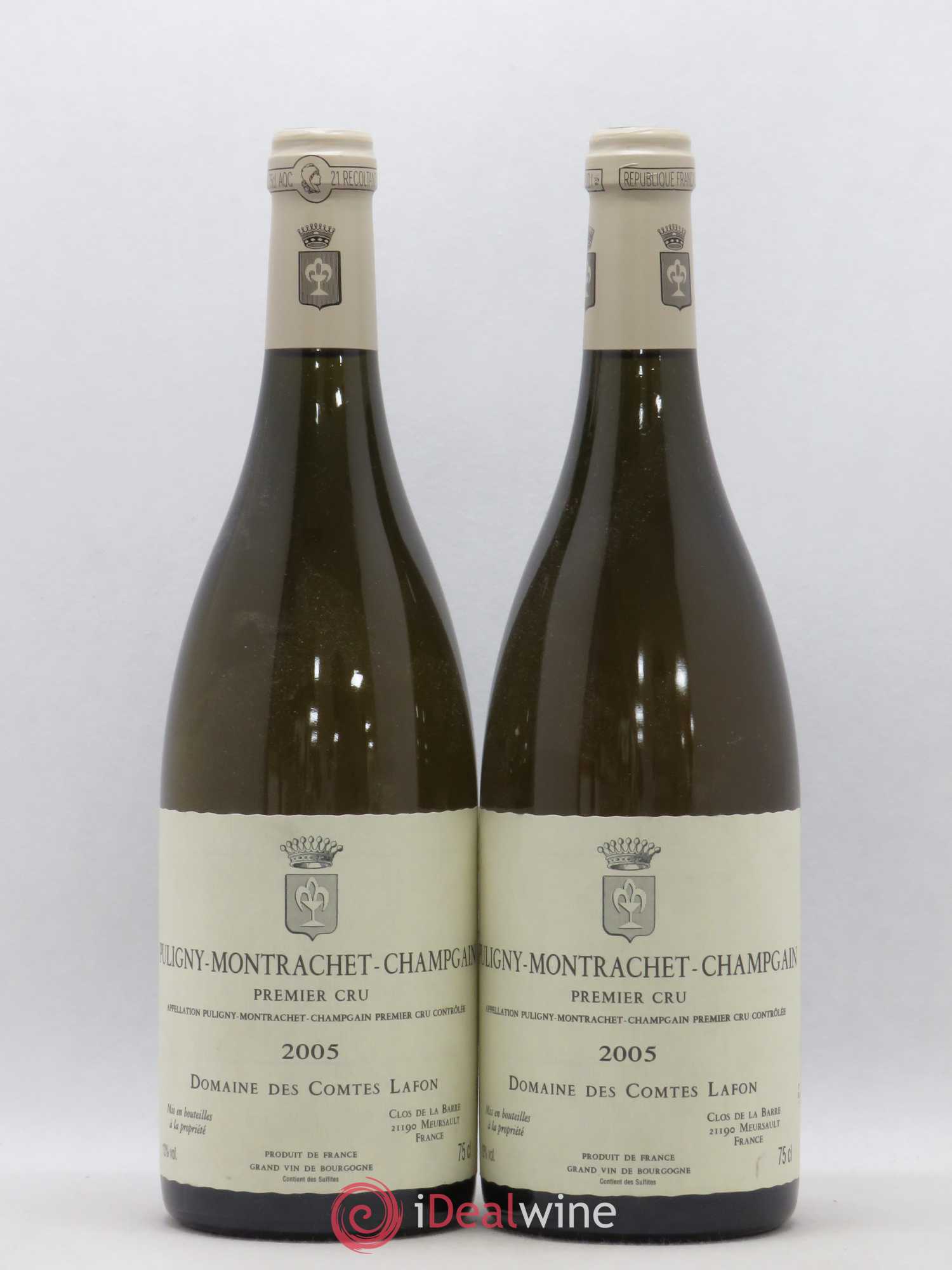 Puligny-Montrachet 1er Cru Champgain Comtes Lafon (Domaine des) (sans prix de réserve) 2005 - Lot de 2 bouteilles - 0