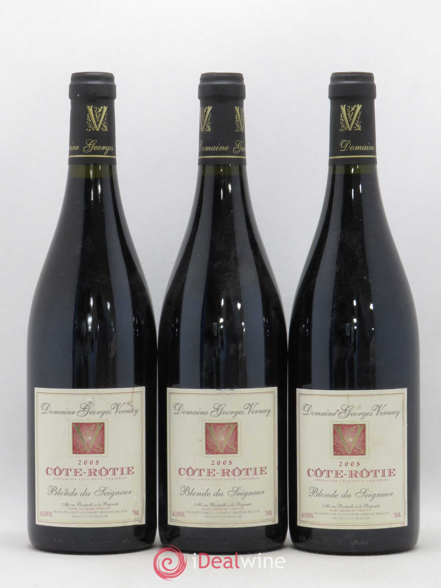 Côte-Rôtie Blonde du Seigneur Georges Vernay (sans prix de réserve) 2005 - Lot de 3 bouteilles - 0