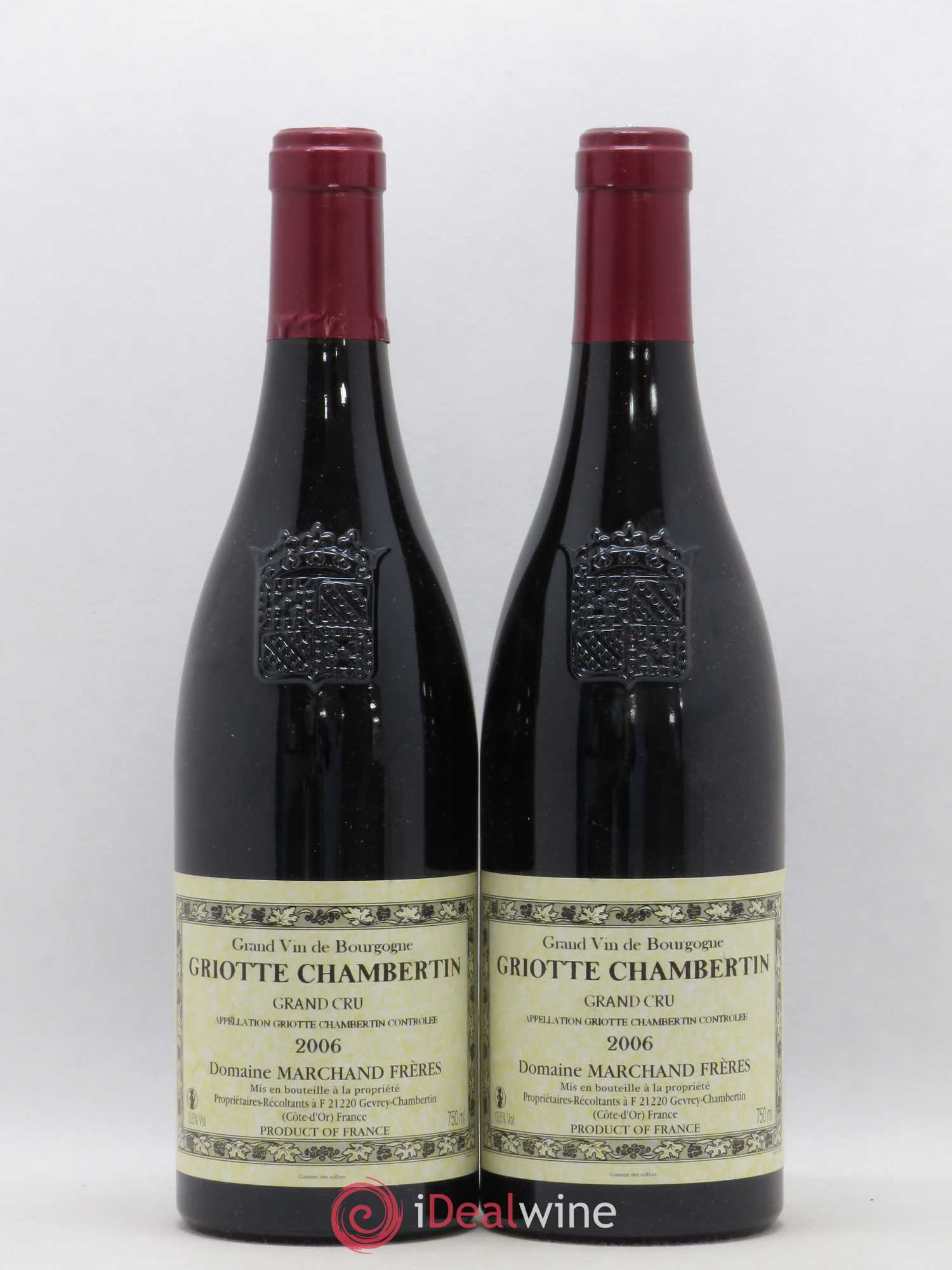 Griotte-Chambertin Grand Cru Marchand Frères (sans prix de réserve) 2006 - Posten von 2 Flaschen - 0