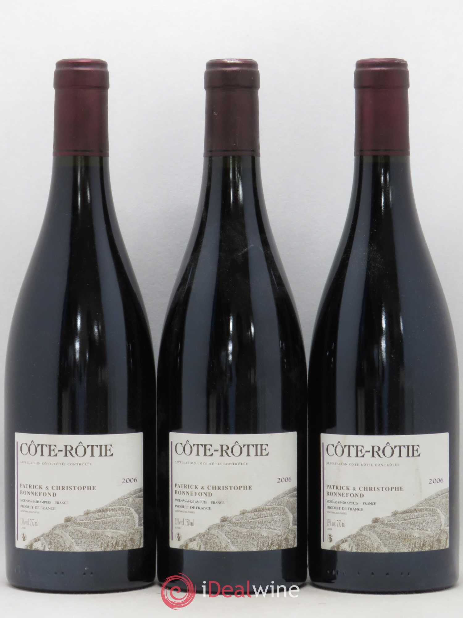 Côte-Rôtie Bonnefond (sans prix de réserve) 2006 - Posten von 3 Flaschen - 0