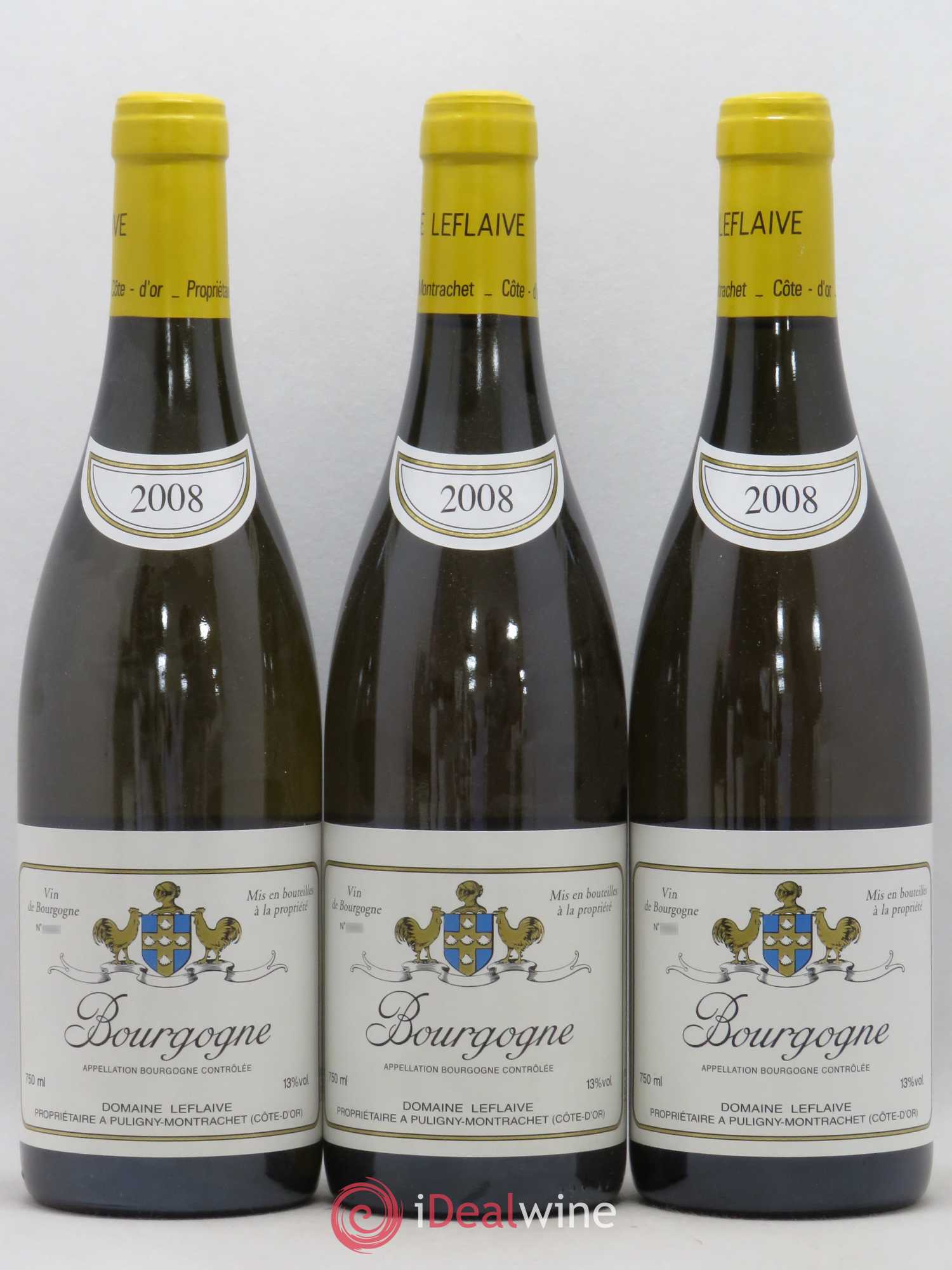 Bourgogne Leflaive (Domaine) (sans prix de réserve) 2008 - Lot de 3 bouteilles - 0
