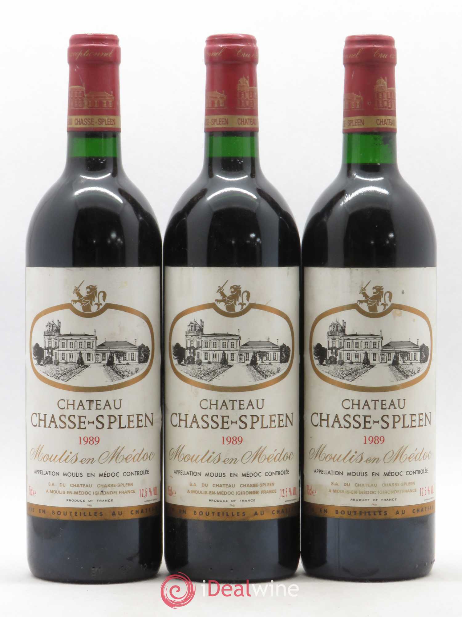 Château Chasse Spleen (sans prix de réserve) 1989 - Lot de 6 bouteilles - 1