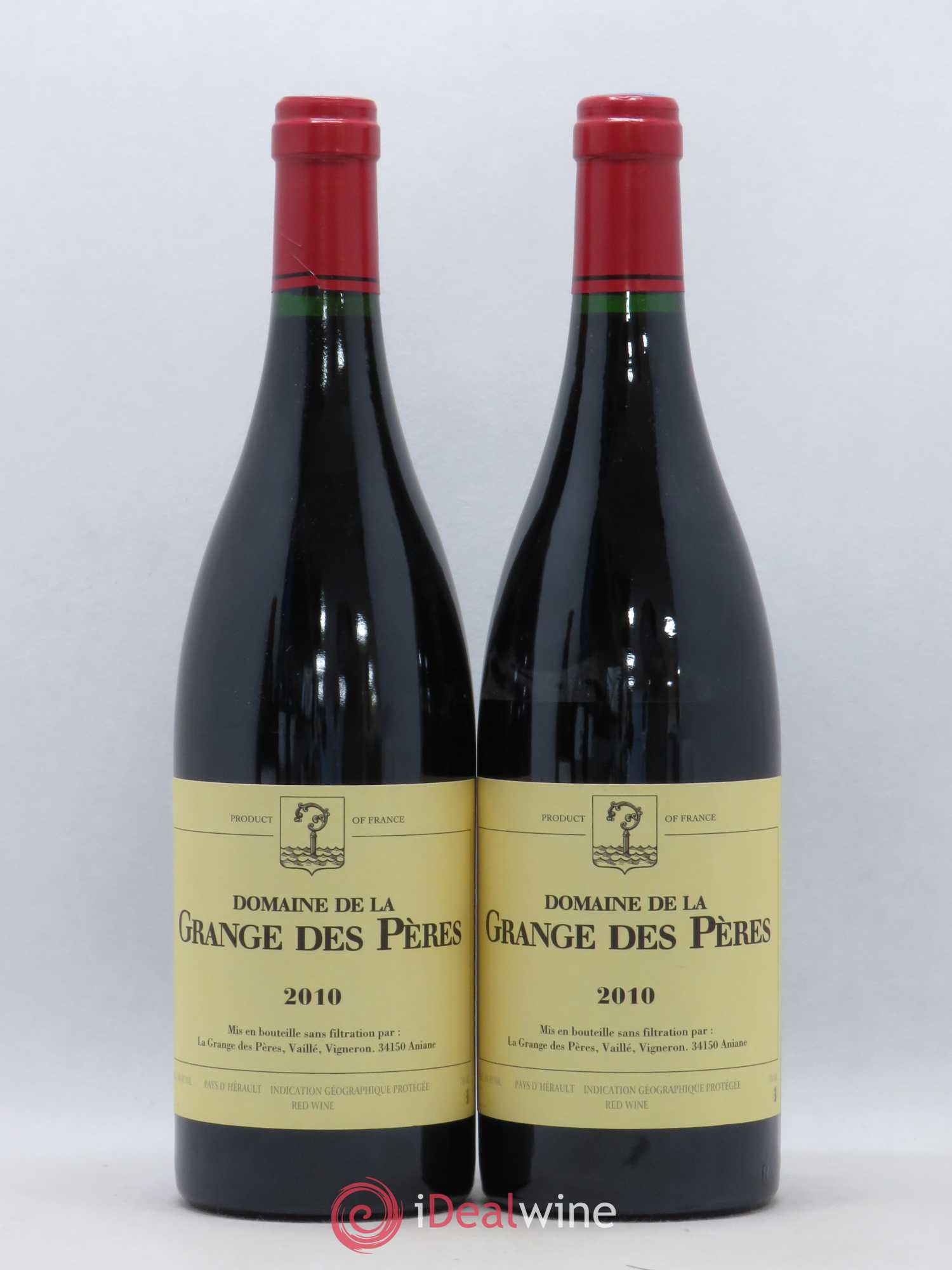 Pays d'Hérault Grange des Pères Laurent Vaillé (sans prix de réserve) 2010 - Lot de 2 bouteilles - 0