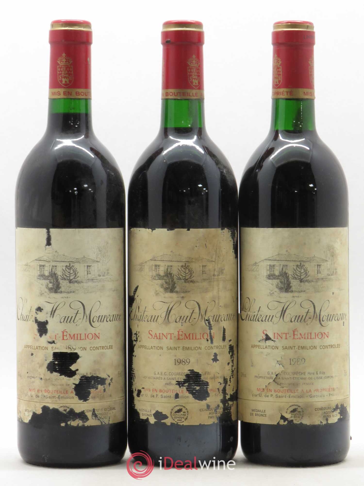 Saint-Émilion Château Haut Mouraux (sans prix de réserve) 1989 - Posten von 6 Flaschen - 2