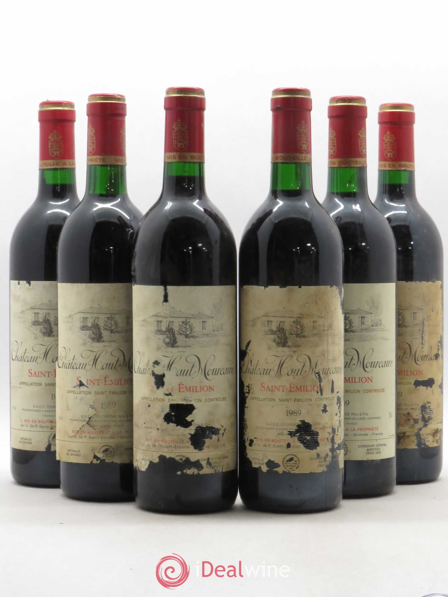 Saint-Émilion Château Haut Mouraux (sans prix de réserve) 1989 - Posten von 6 Flaschen - 0