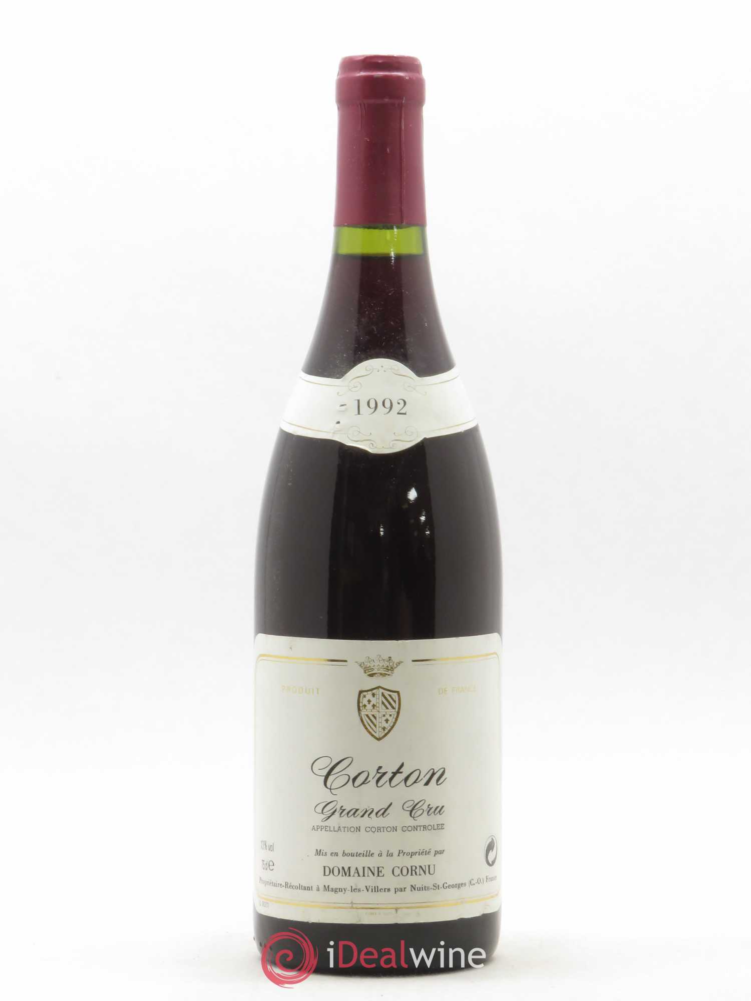 Corton Grand Cru Cornu (sans prix de réserve) 1992 - Posten von 1 Flasche - 0
