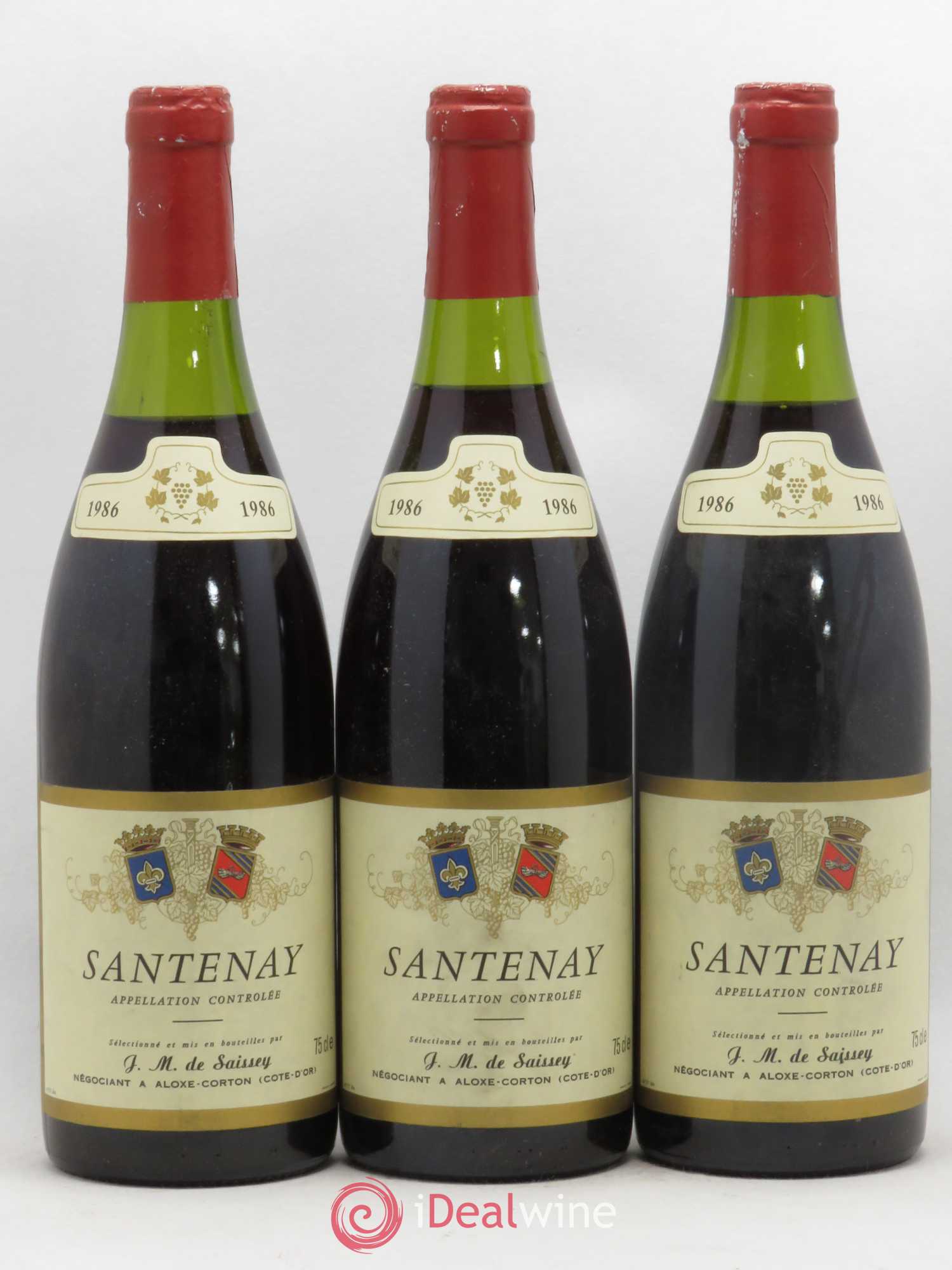 Santenay De Saysset (sans prix de réserve) (sans prix de réserve) 1986 - Posten von 3 Flaschen - 0