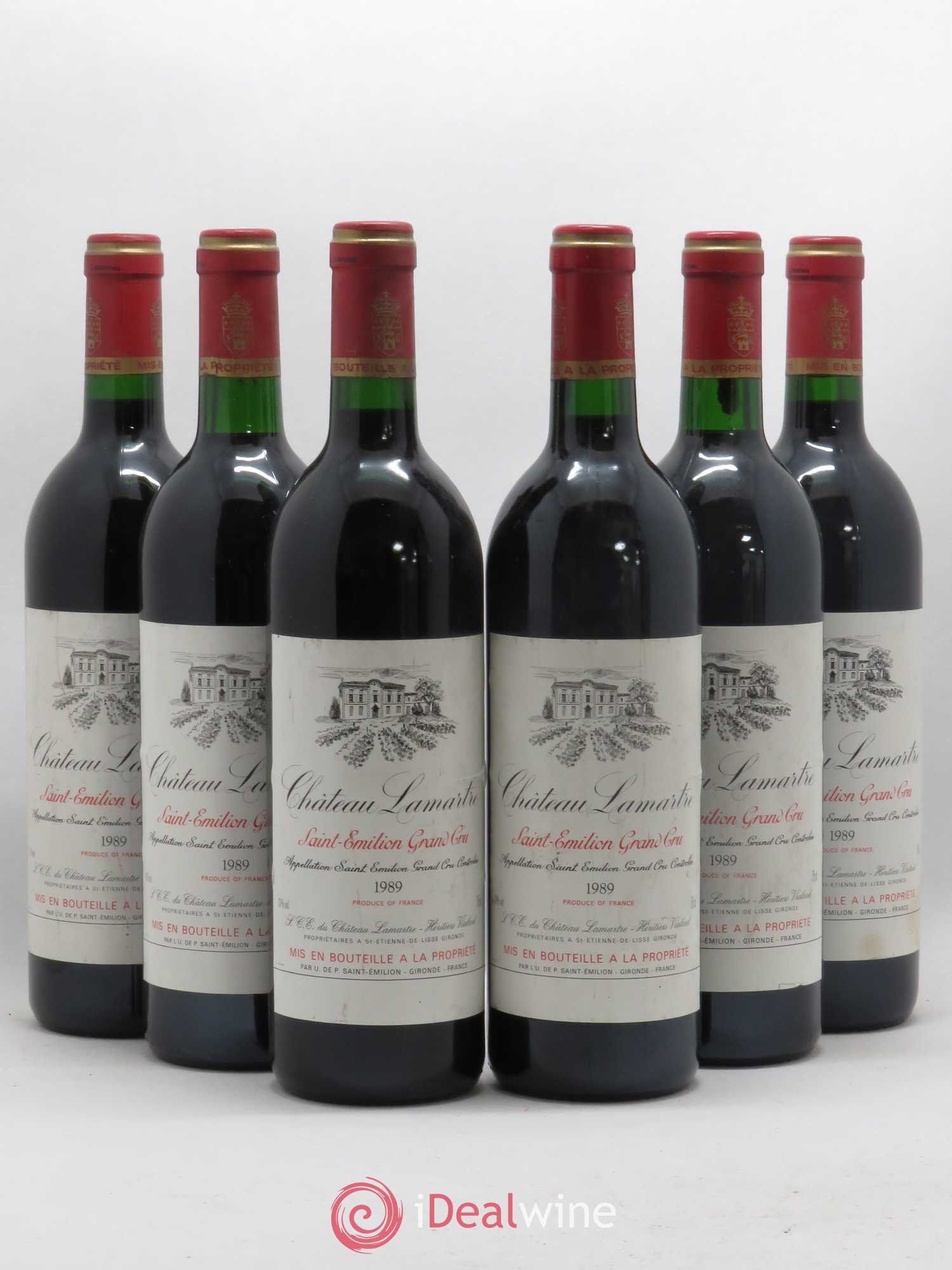 Saint-Émilion Grand Cru Château Lamartre (sans prix de réserve) 1989 - Posten von 6 Flaschen - 0