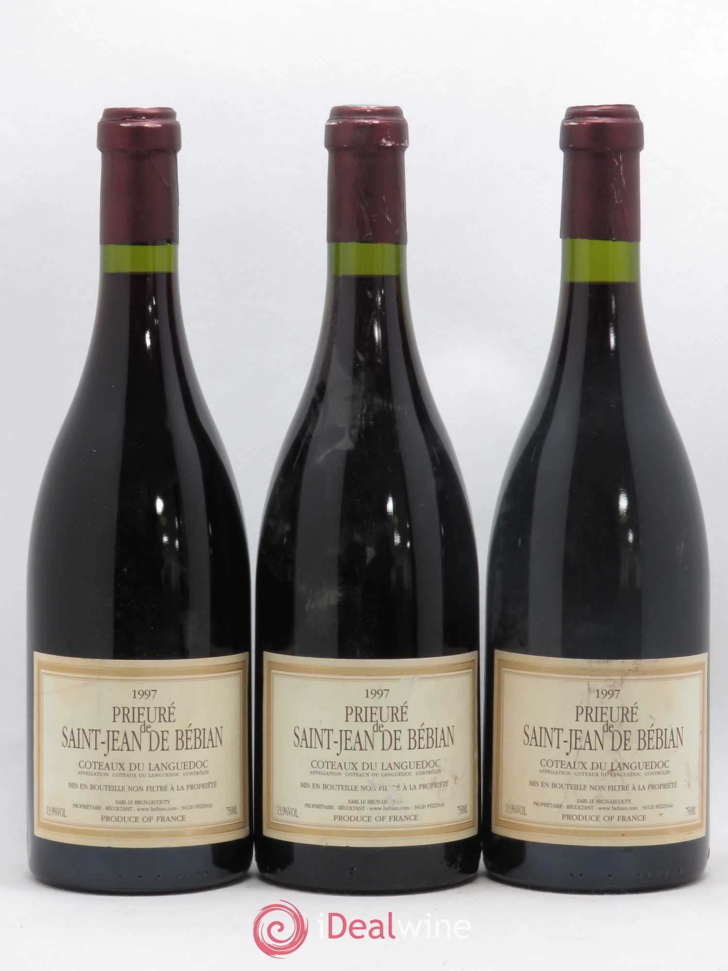 Languedoc Prieuré St-Jean de Bébian (sans prix de réserve) 1997 - Lot de 3 bouteilles - 0