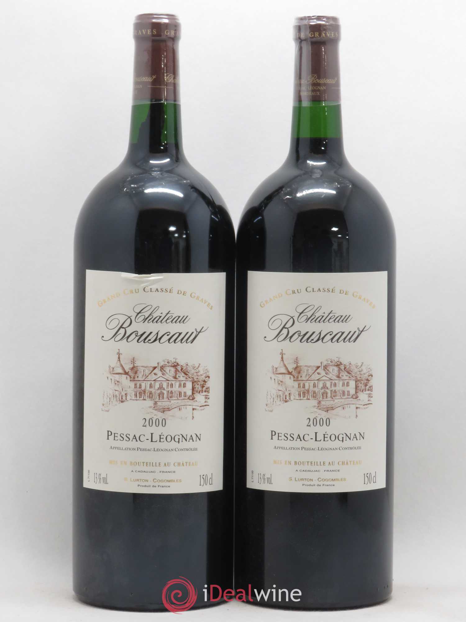 Château Bouscaut Cru Classé de Graves (sans prix de réserve) 2000 - Lot de 2 magnums - 0