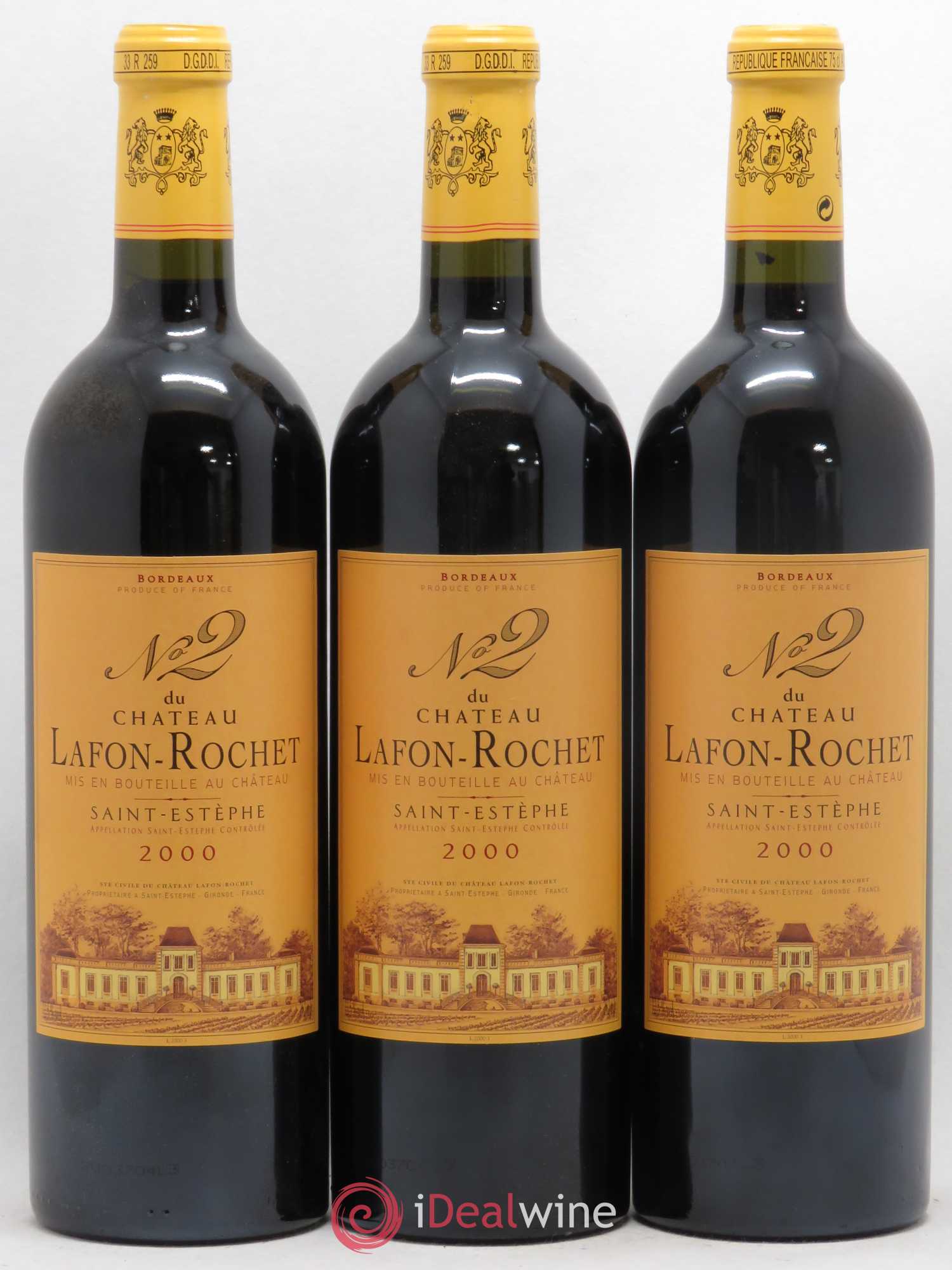 Saint-Estèphe N°2 de Lafon Rochet (sans prix de réserve) 2000 - Posten von 6 Flaschen - 2