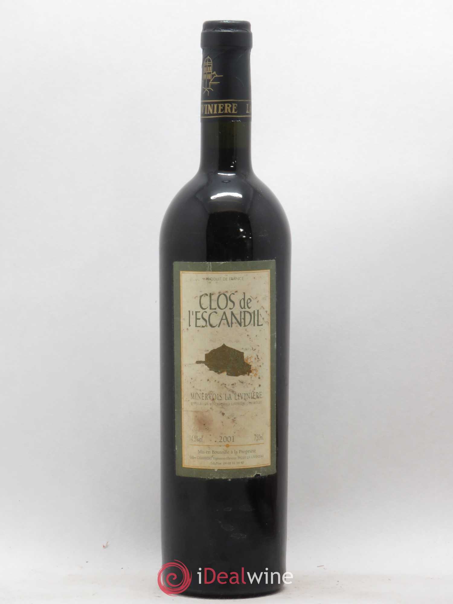 Minervois La Livinière Clos de l'Escandil (sans prix de réserve) 2001 - Posten von 1 Flasche - 0