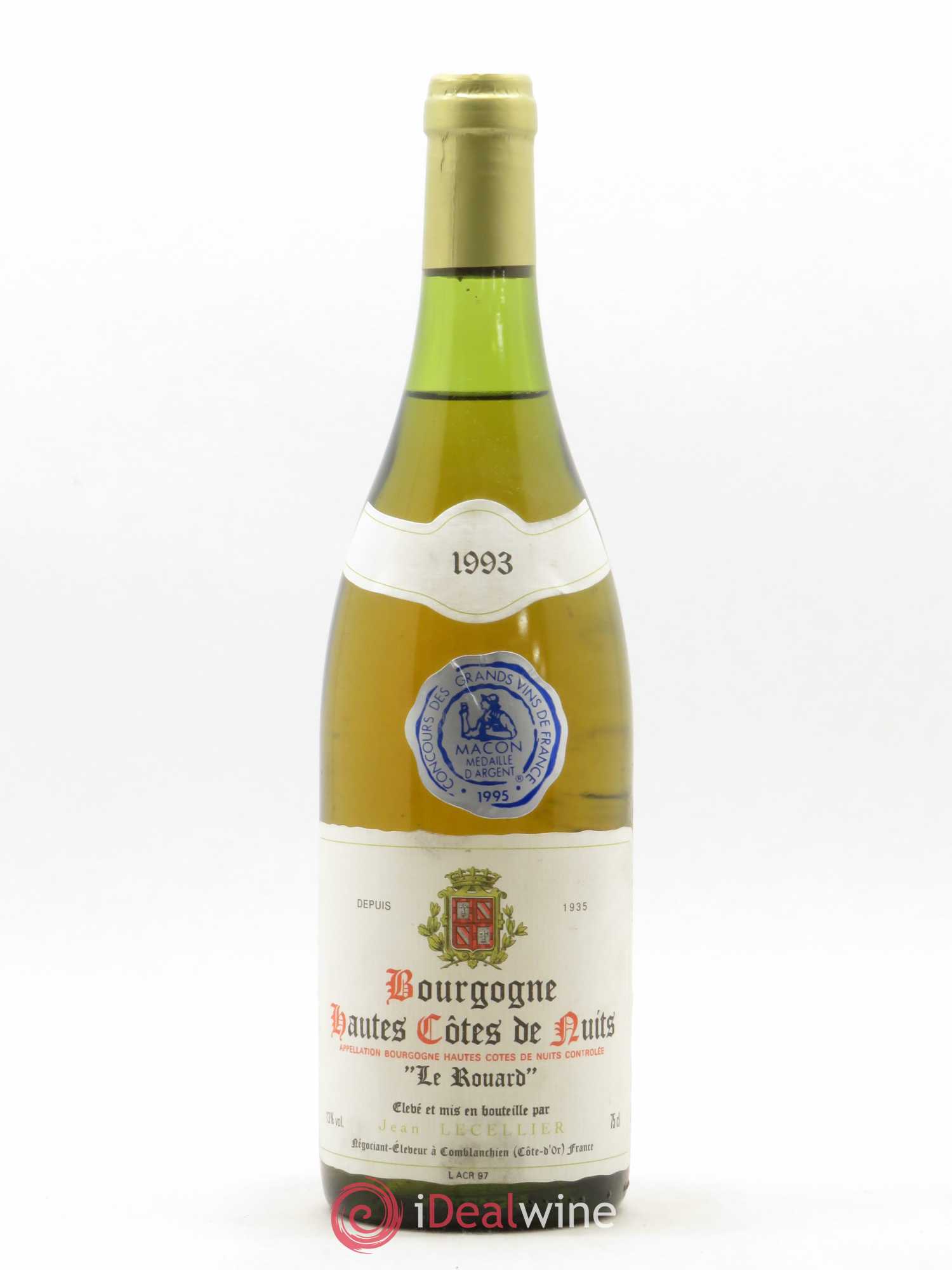 Hautes-Côtes de Nuits Le Rouard Lecellier (sans prix de réserve) (sans prix de réserve) 1993 - Posten von 1 Flasche - 0