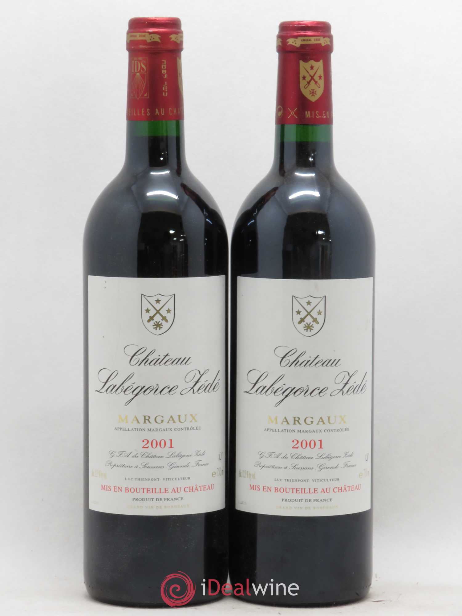Château Labegorce Zédé Cru Bourgeois (sans prix de réserve) 2001 - Lot de 2 bouteilles - 0