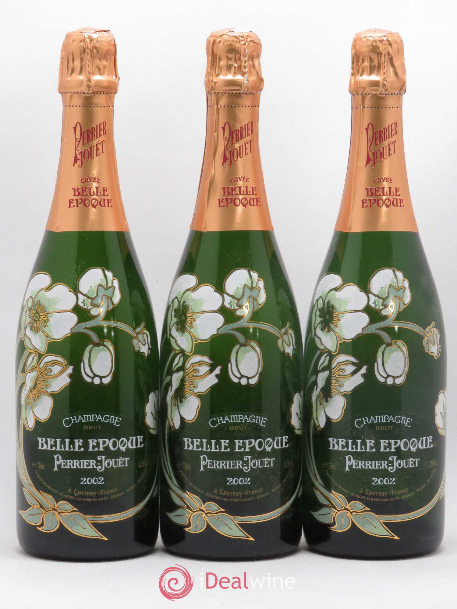 Cuvée Belle Epoque Brut Perrier-Jouët 2002 - Lot de 3 bouteilles - 0
