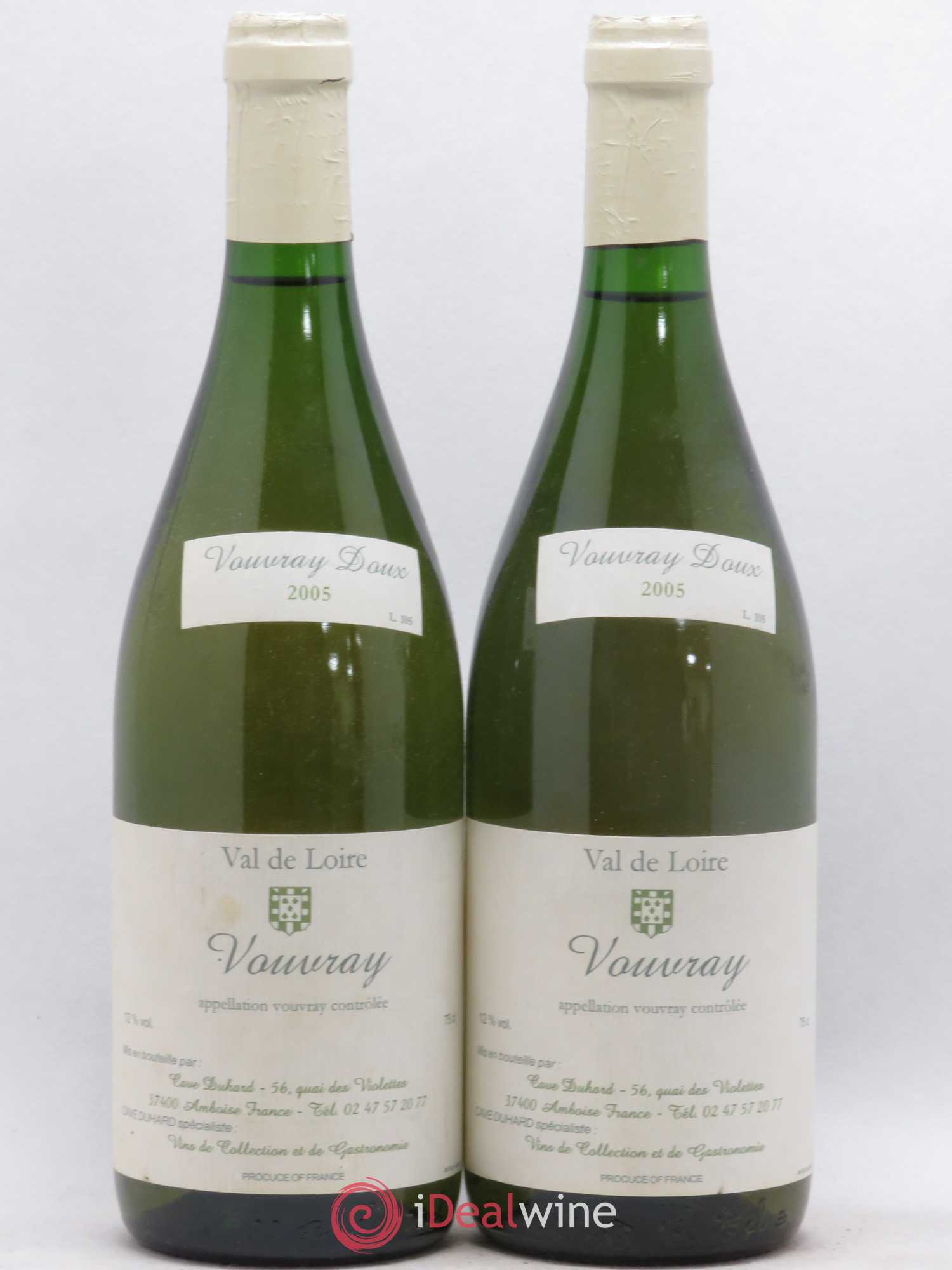 Vouvray Cave Duhard Doux (sans prix de réserve) 2005 - Lotto di 2 bottiglie - 0