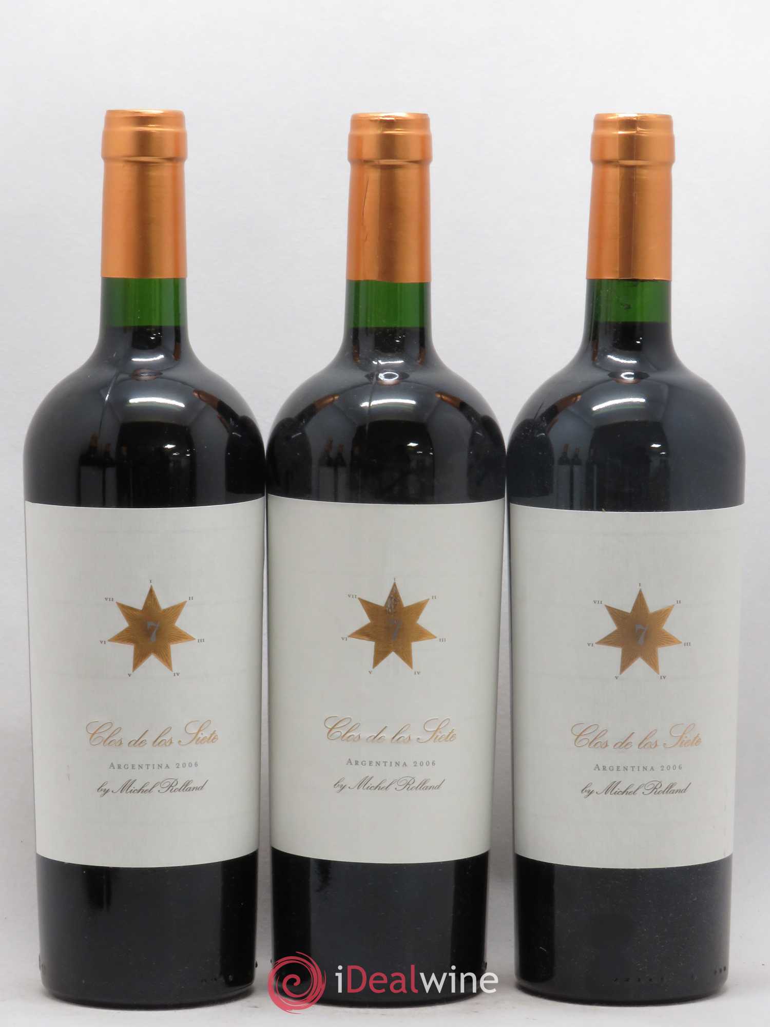 Chili Clos de los Siete Michel Rolland (sans prix de réserve) 2006 - Posten von 3 Flaschen - 0