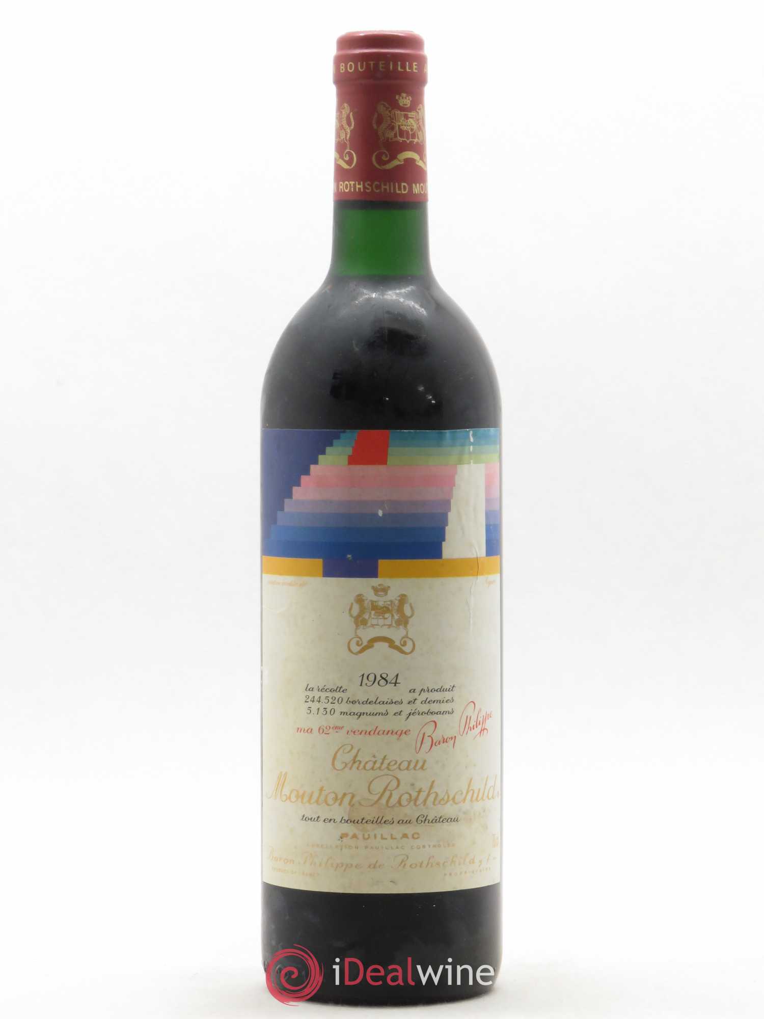 Château Mouton Rothschild 1er Grand Cru Classé (sans prix de réserve) 1984 - Lot de 1 bouteille - 0