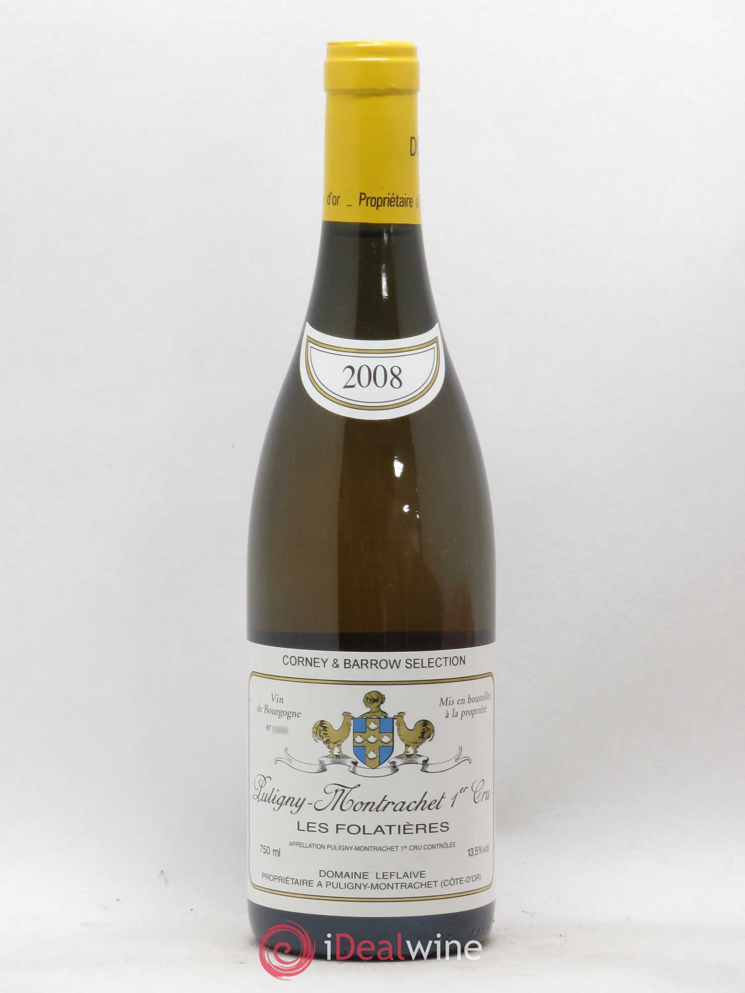 Puligny-Montrachet 1er Cru Folatieres Corney & Barrow A.C Leflaive (sans prix de réserve) 2008 - Posten von 1 Flasche - 0