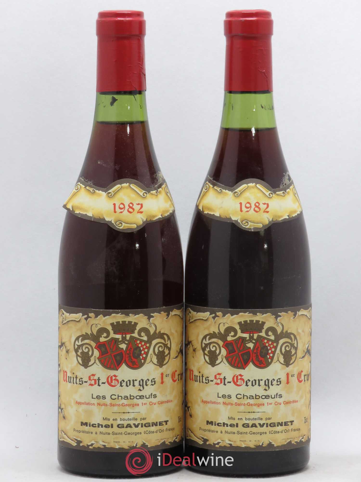 Nuits-Saint-Georges 1er Cru Les Chatboeufs Gavignet (sans prix de réserve) 1982 - Posten von 2 Flaschen - 0