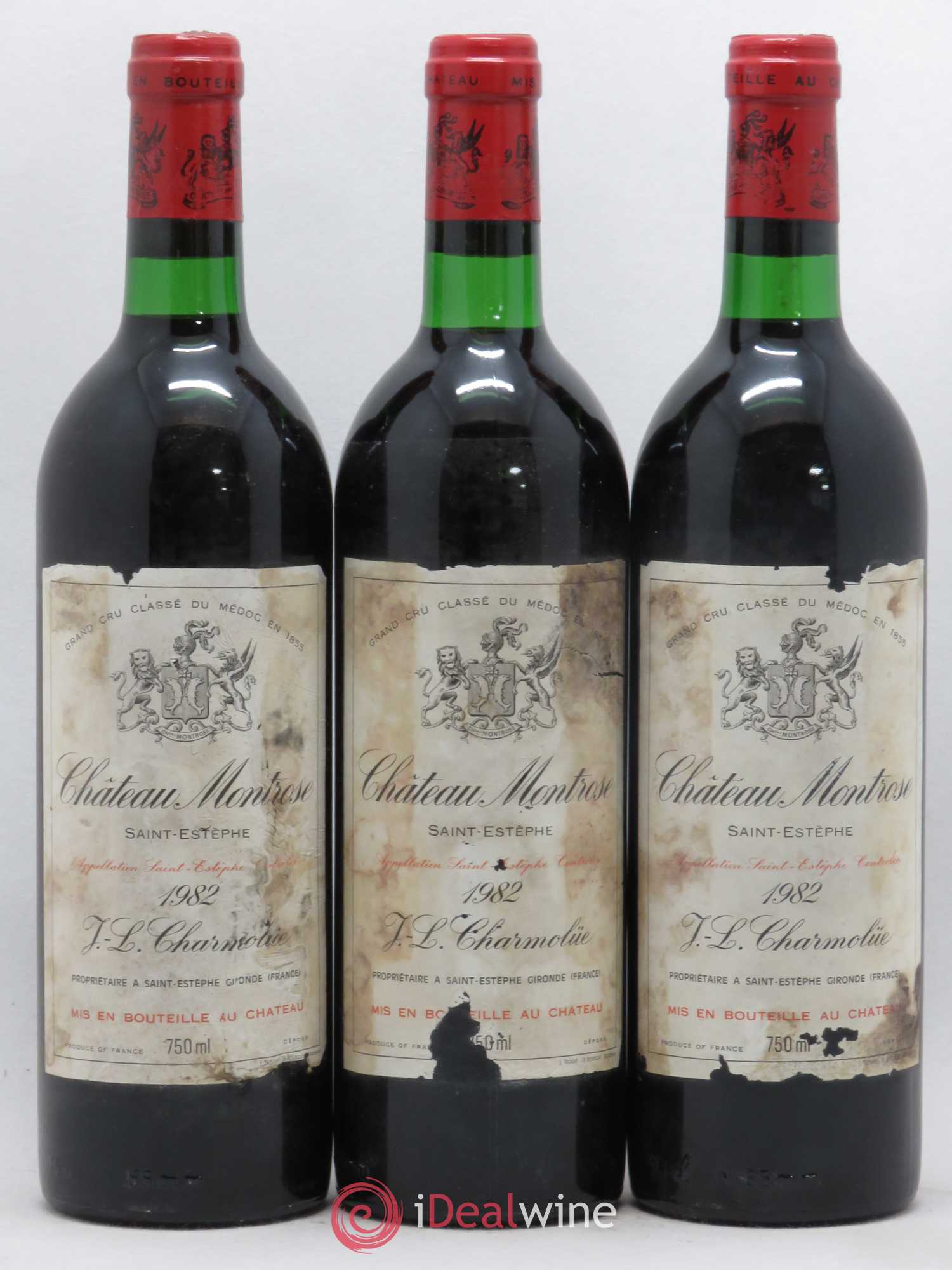 Château Montrose 2ème Grand Cru Classé (sans prix de réserve) 1982 - Lot de 3 bouteilles - 0