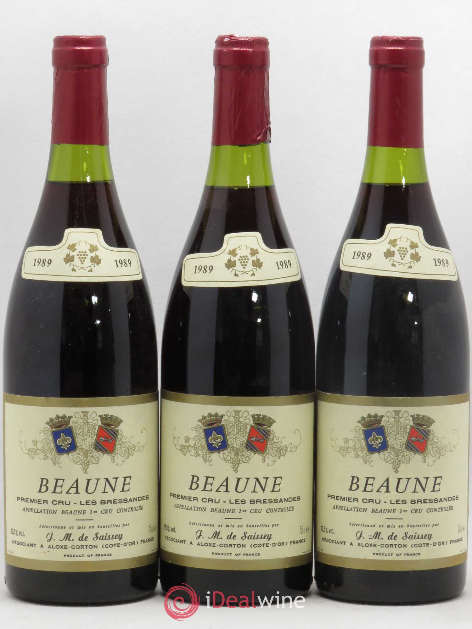 Beaune 1er Cru De Saissey (sans prix de réserve) 1989 - Posten von 3 Flaschen - 0