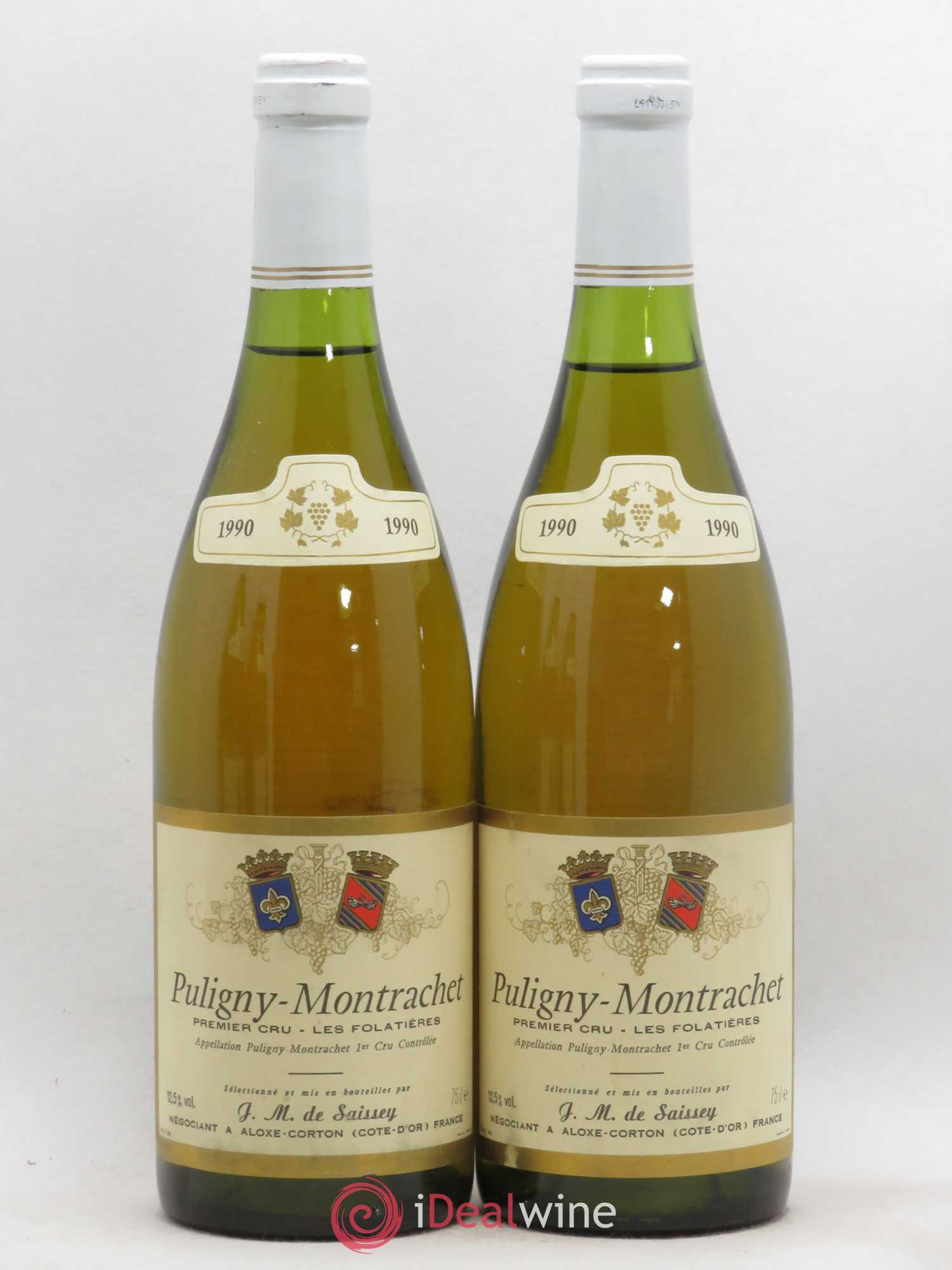 Puligny-Montrachet 1er Cru Les Folatieres De Saissey (sans prix de réserve) 1990 - Posten von 2 Flaschen - 0