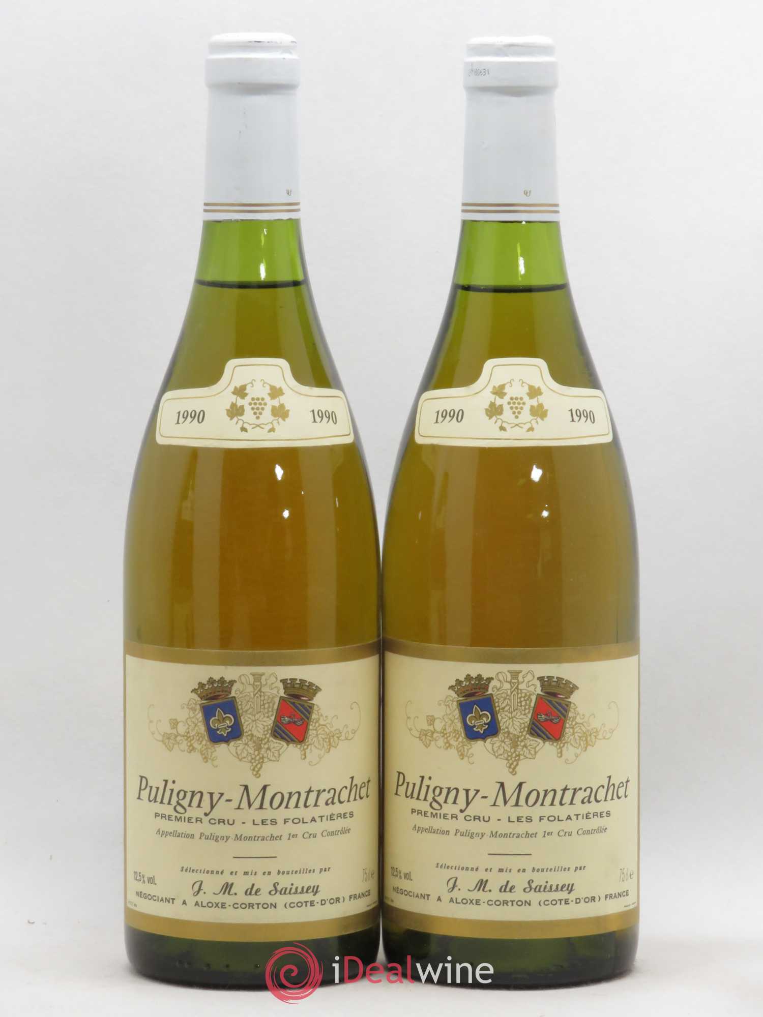 Puligny-Montrachet 1er Cru Les Folatieres De Saissey (sans prix de réserve) 1990 - Posten von 2 Flaschen - 0