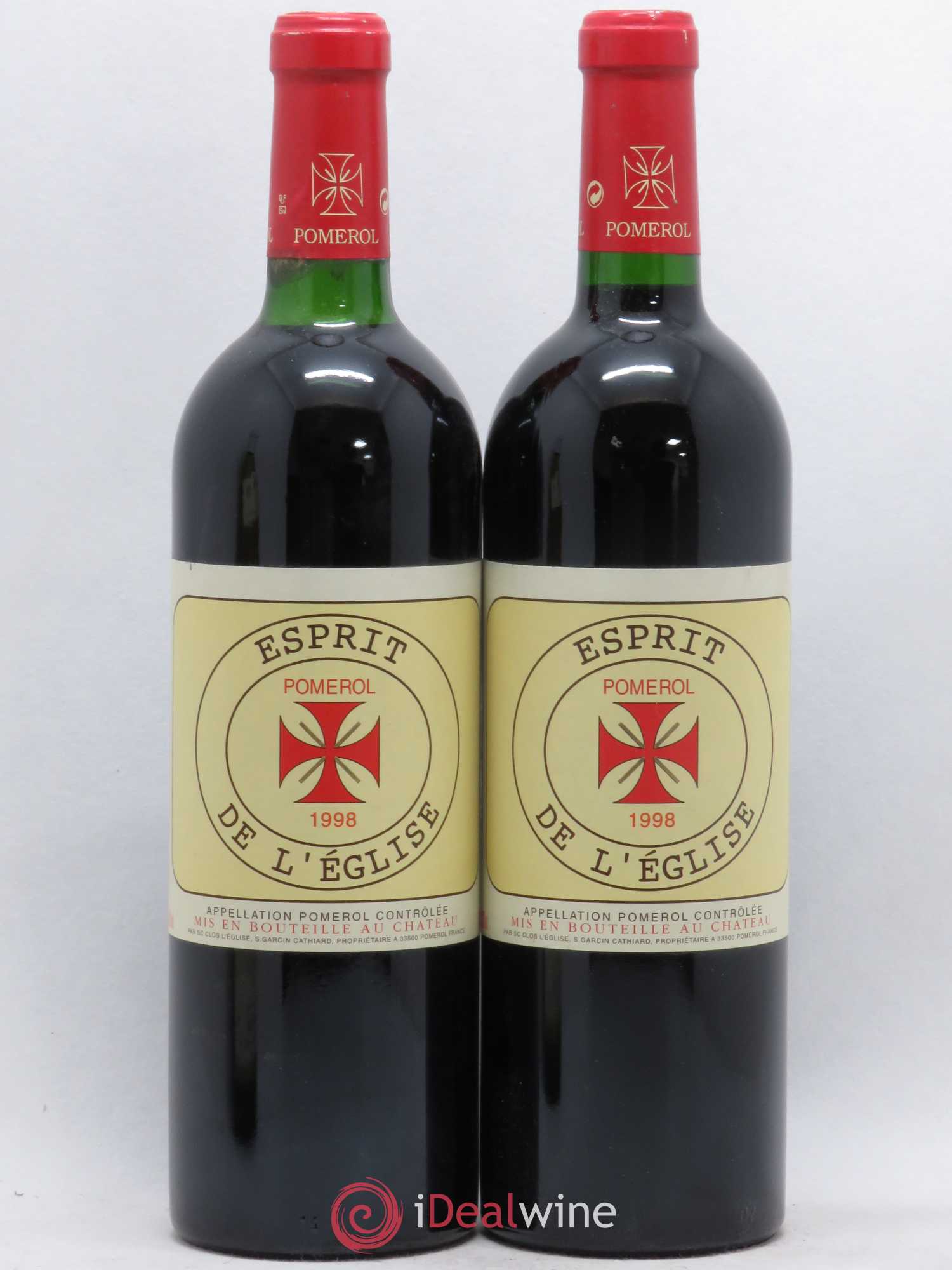 Pomerol Esprit de l'Eglise (sans prix de réserve) 1998 - Posten von 2 Flaschen - 0