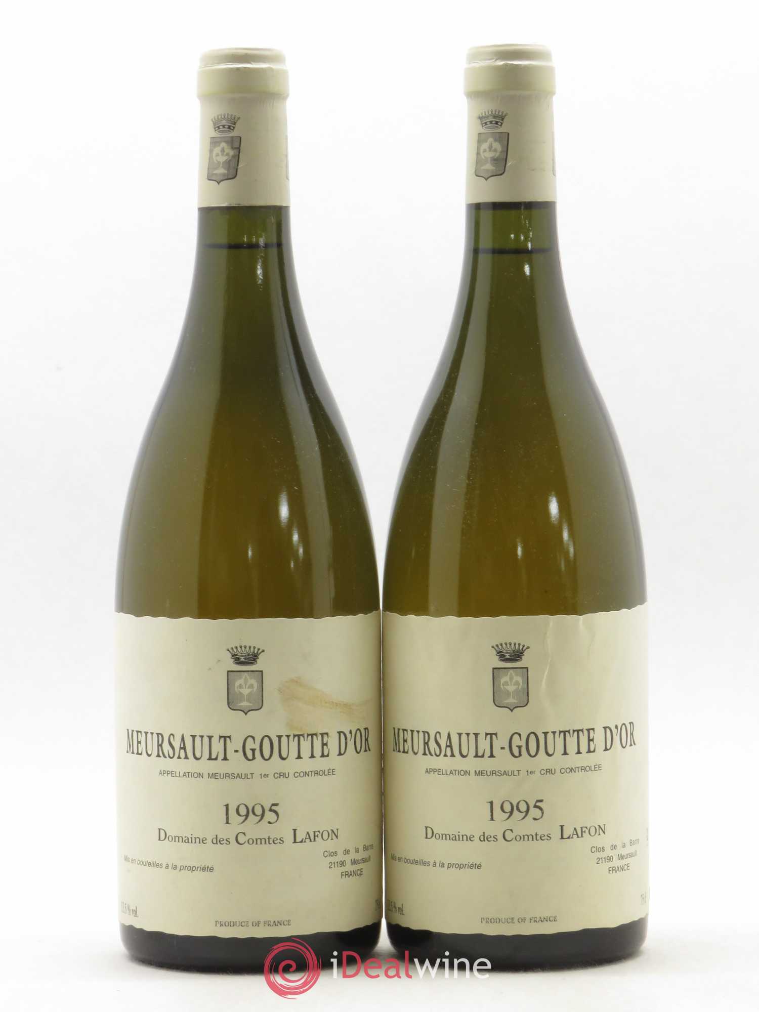 Meursault 1er Cru Goutte d'Or Comtes Lafon (Domaine des) 1995 - Lot de 2 bouteilles - 0