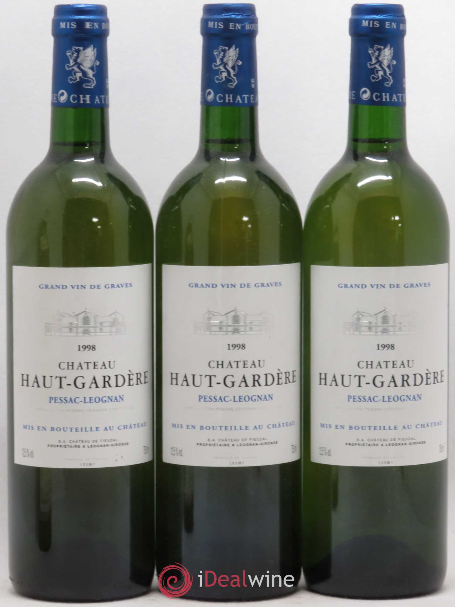 Château Haut-Gardère (sans prix de réserve) 1998 - Lot de 3 bouteilles - 0