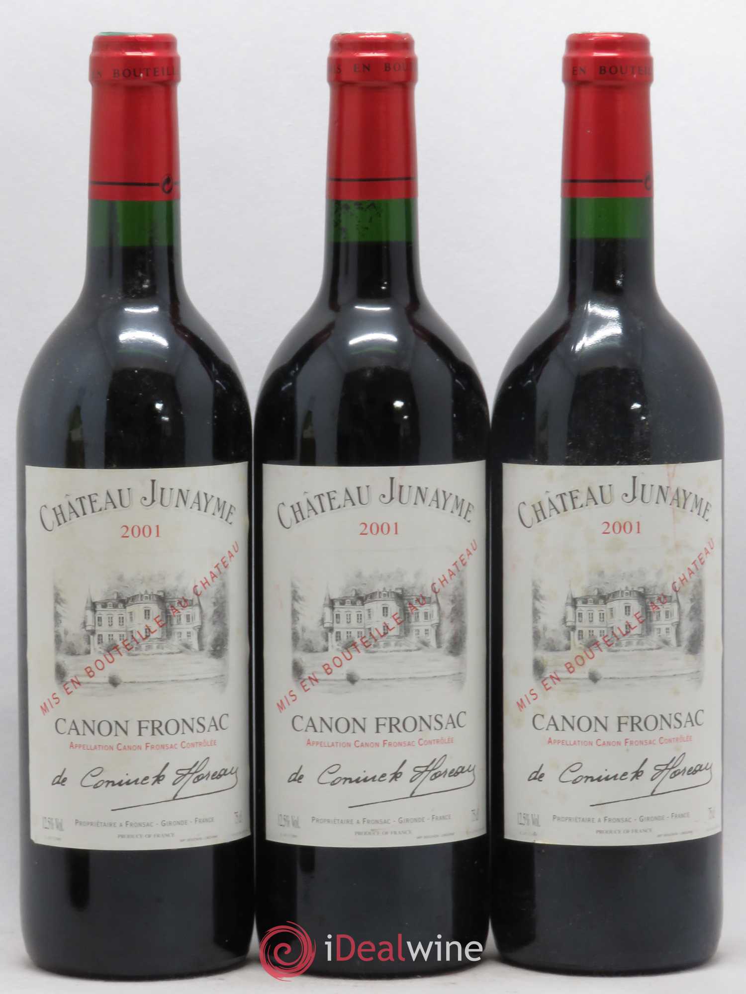 Canon-Fronsac Château Junayme (sans prix de réserve) 2001 - Posten von 3 Flaschen - 0