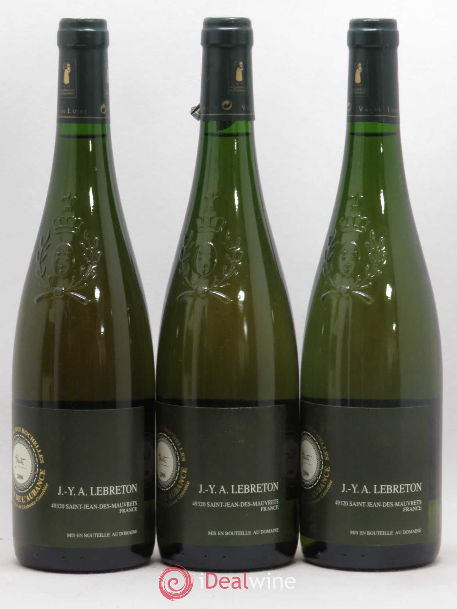Coteaux de l'Aubance Lebreton (no reserve) 2006 - Lot of 3 bottles - 1