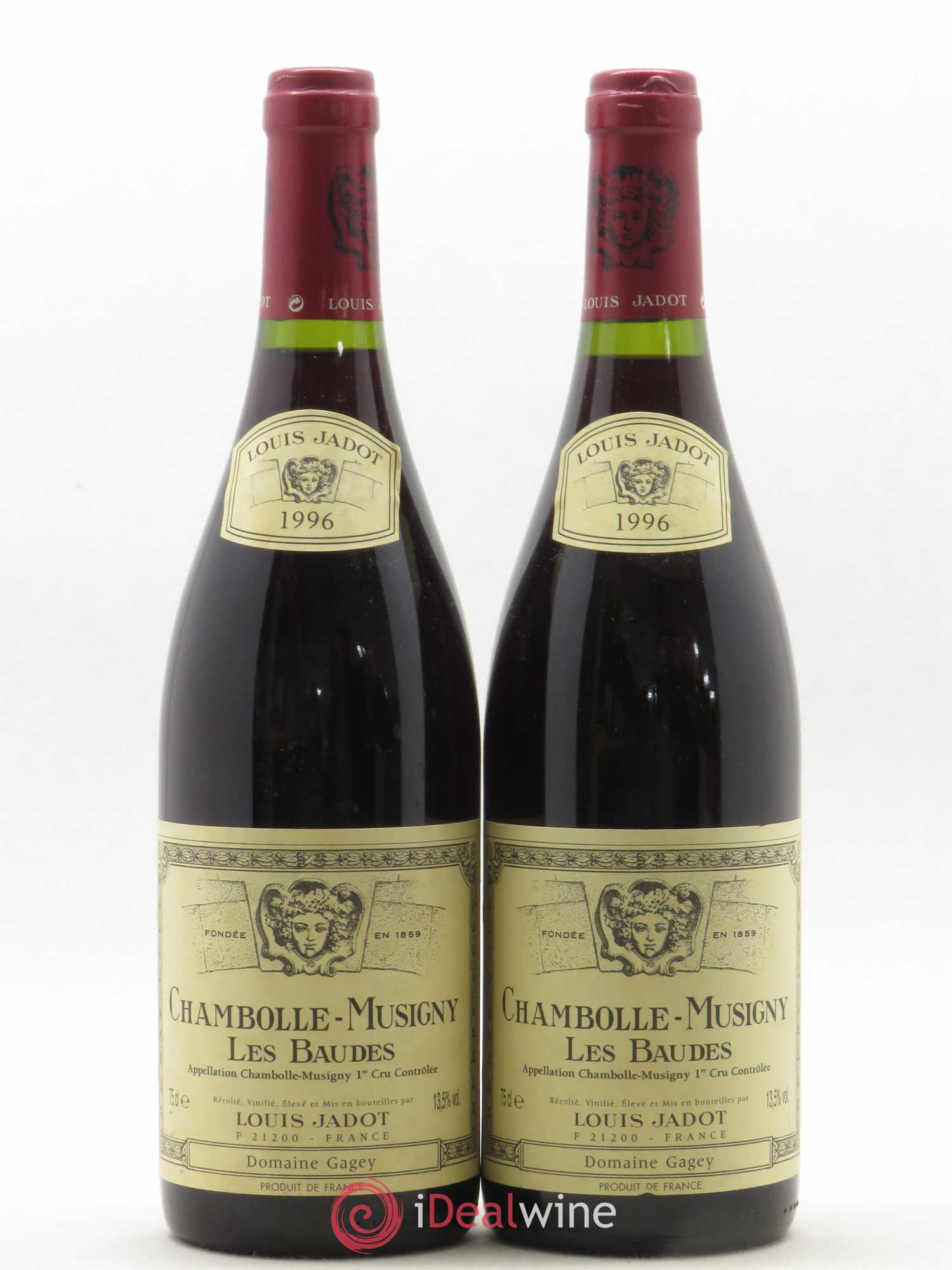 Chambolle-Musigny 1er Cru Les Baudes Jadot (sans prix de réserve) 1996 - Posten von 2 Flaschen - 0