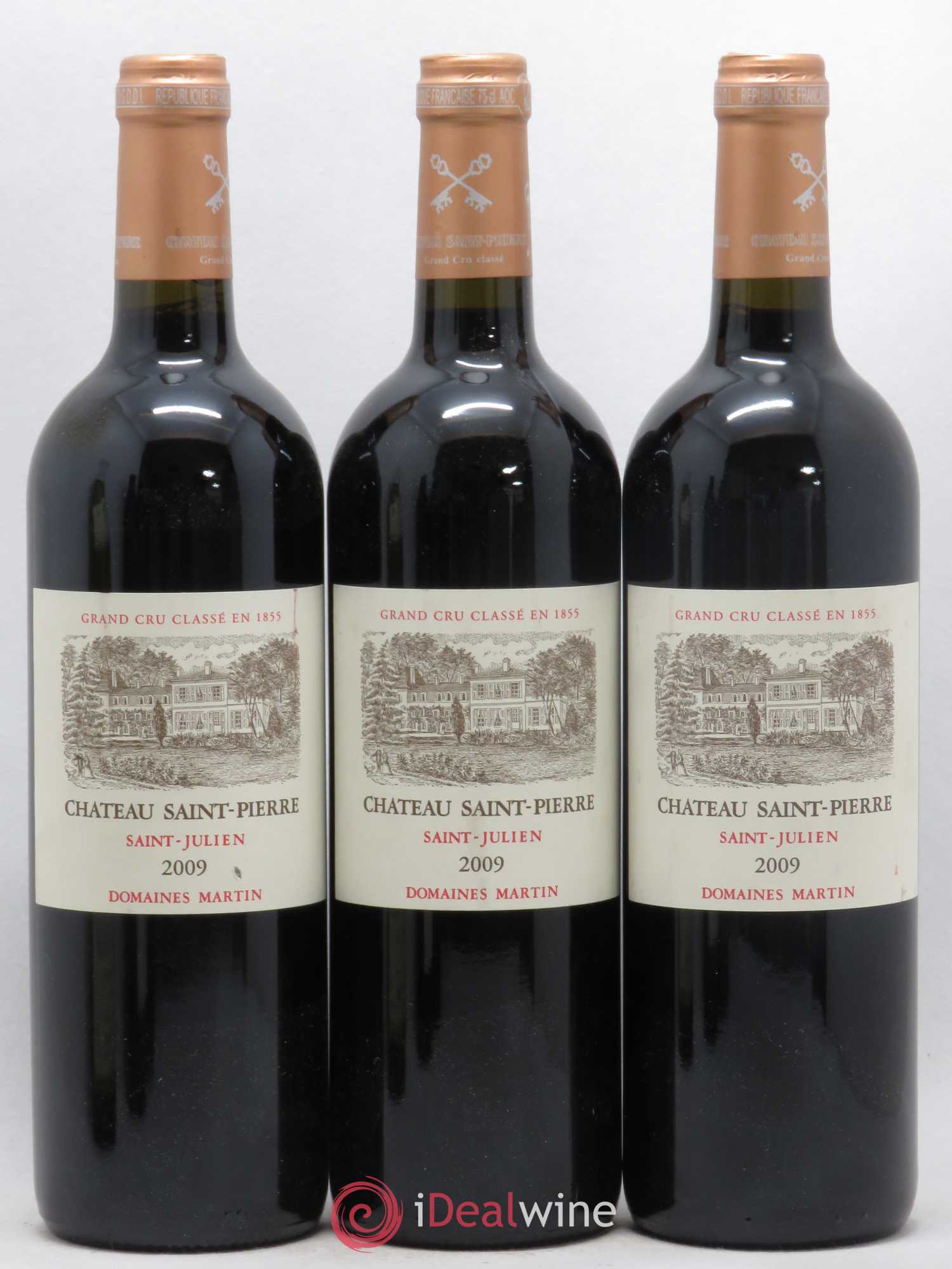 Château Saint-Pierre 4ème Grand Cru Classé (sans prix de réserve) 2009 - Lot de 3 bouteilles - 0