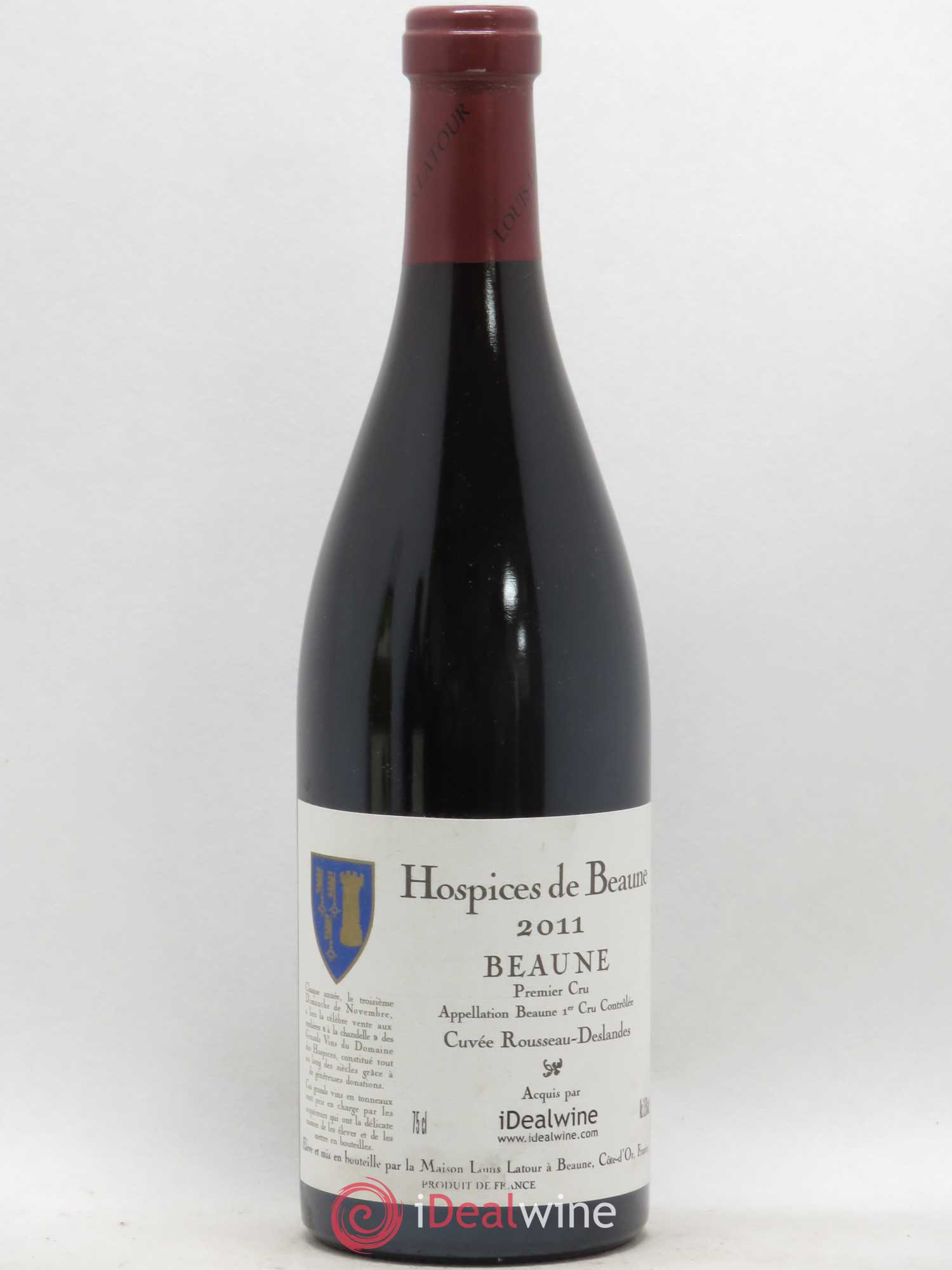 Beaune 1er Cru Cuvée Rousseau-Deslandes Hospices de Beaune (sans prix de réserve) 2011 - Lot de 1 bouteille - 0