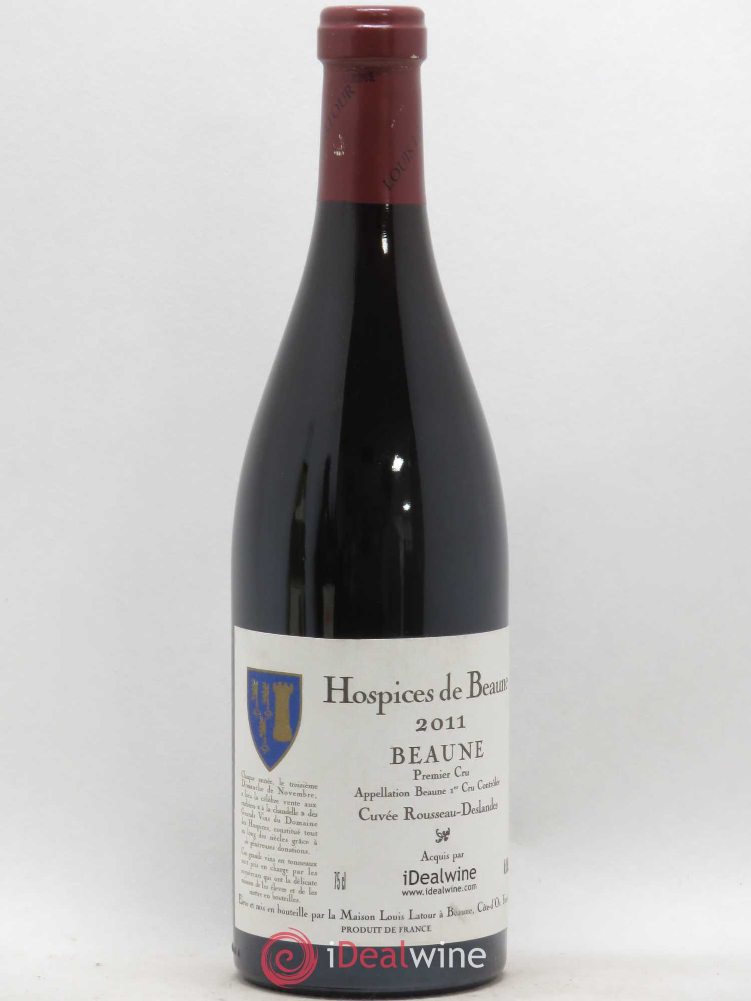 Beaune 1er Cru Cuvée Rousseau-Deslandes Hospices de Beaune (sans prix de réserve) 2011 - Lot de 1 bouteille - 0